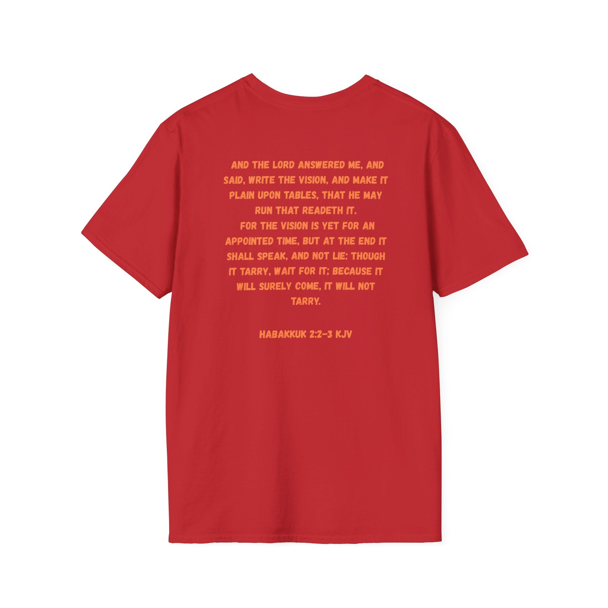 T-Shirt — Funny Biblical Ostrich Comic (Habakkuk 2:2-3)