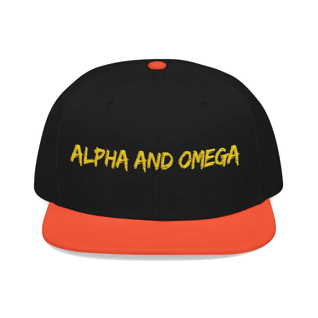 Embroidered "Alpha and Omega" Snapback Hat - Streetwear Trucker Cap