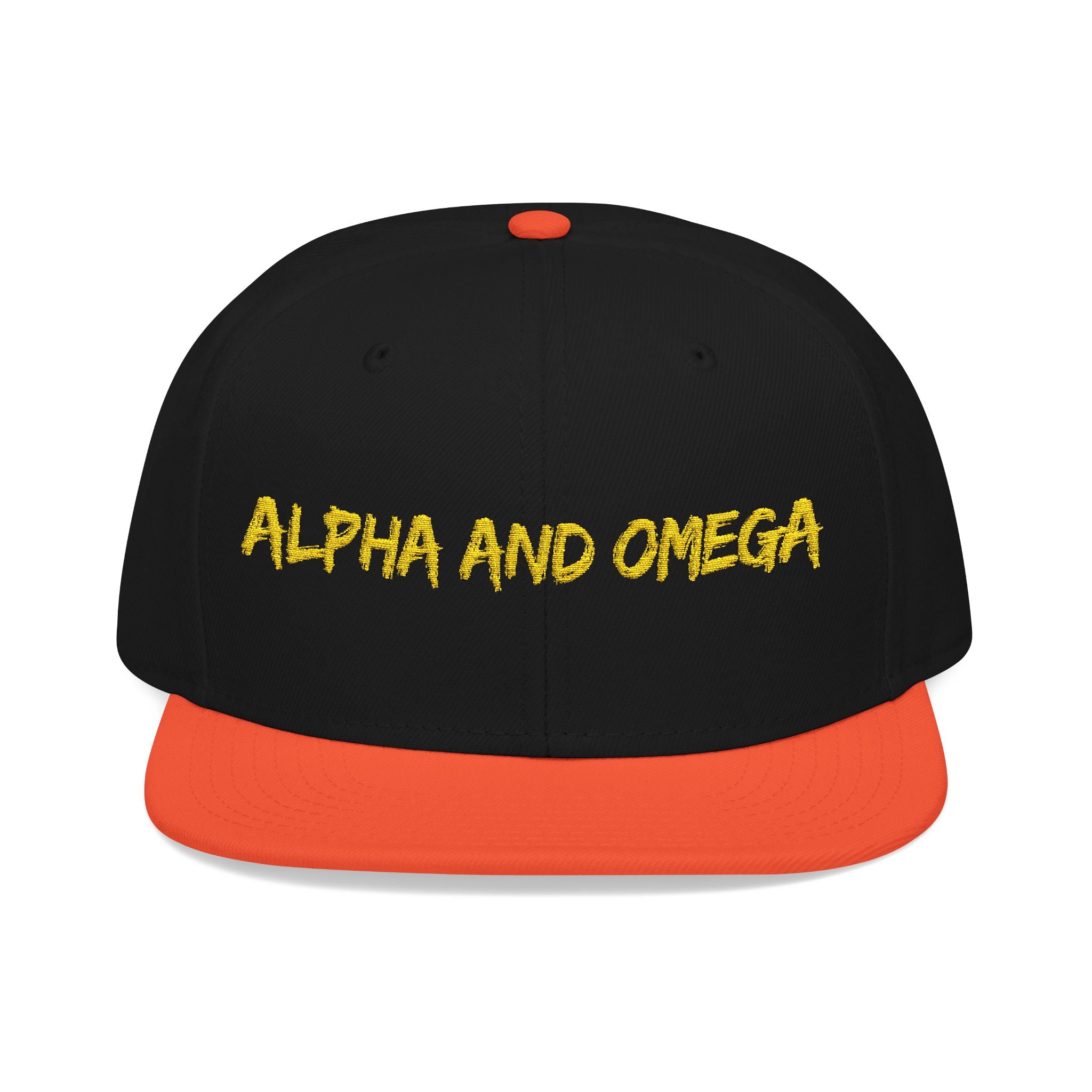 Embroidered "Alpha and Omega" Snapback Hat - Streetwear Trucker Cap