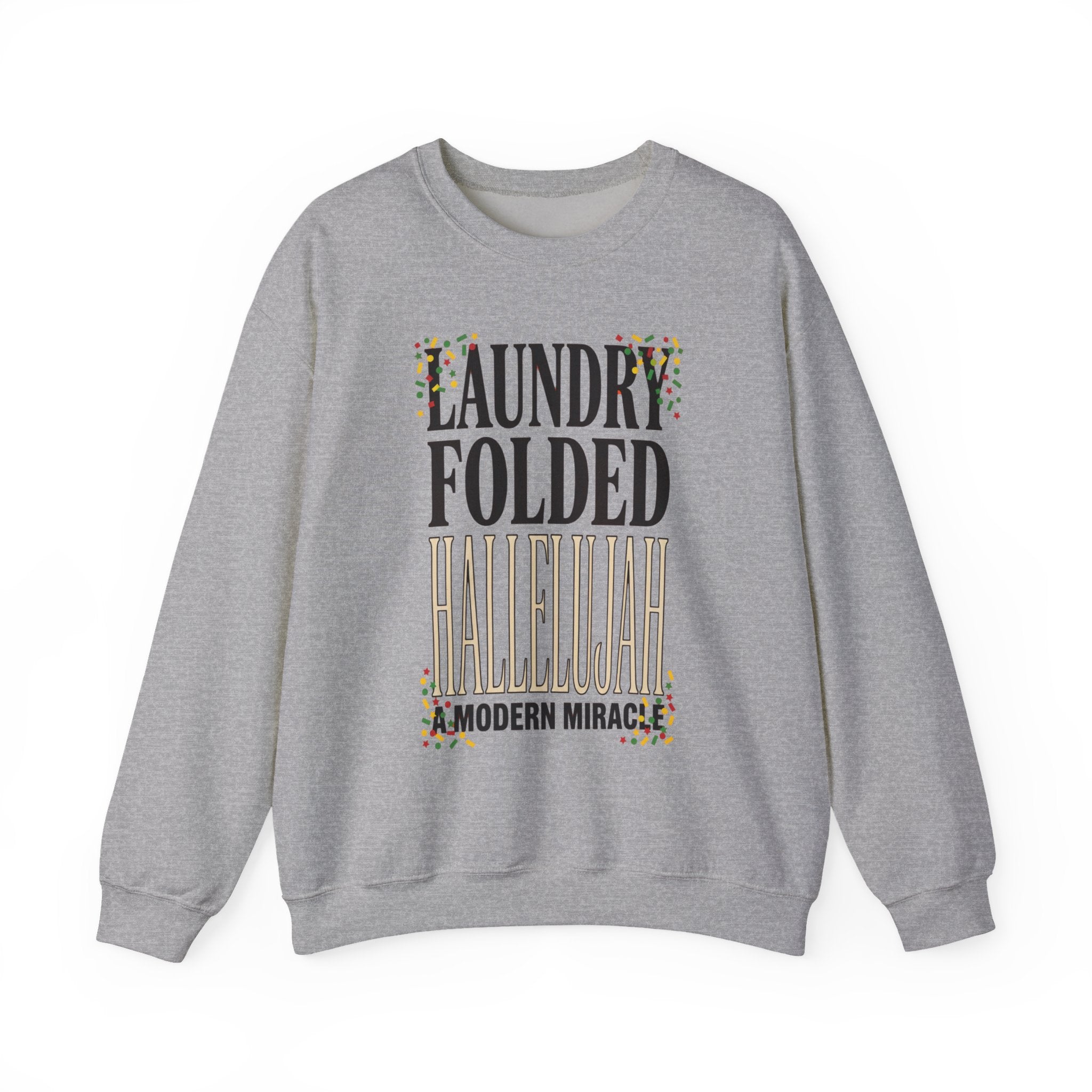Laundry Folded Hallelujah Sweatshirt | Everything Hallelujah, Cozy Typography