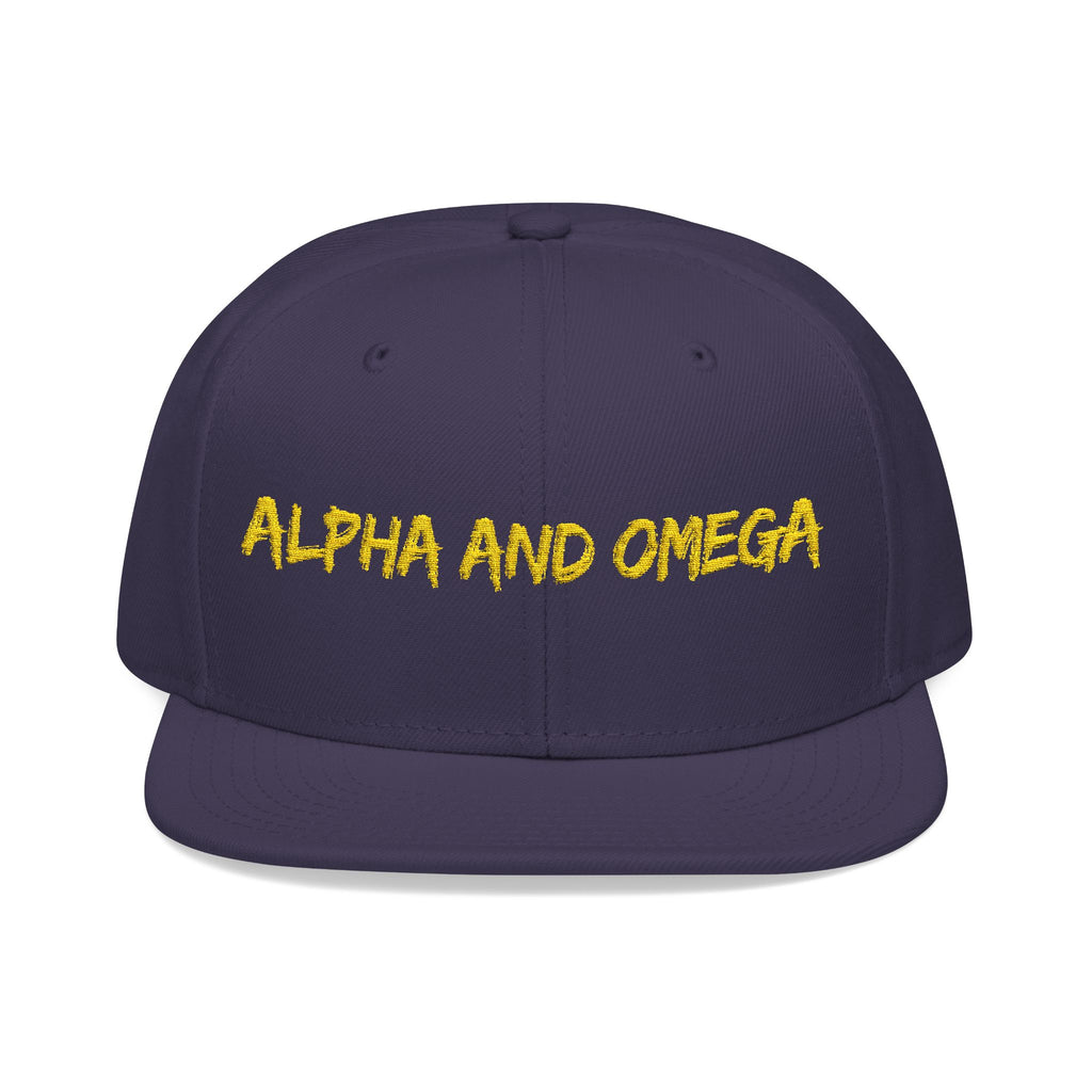 Embroidered "Alpha and Omega" Snapback Hat - Streetwear Trucker Cap
