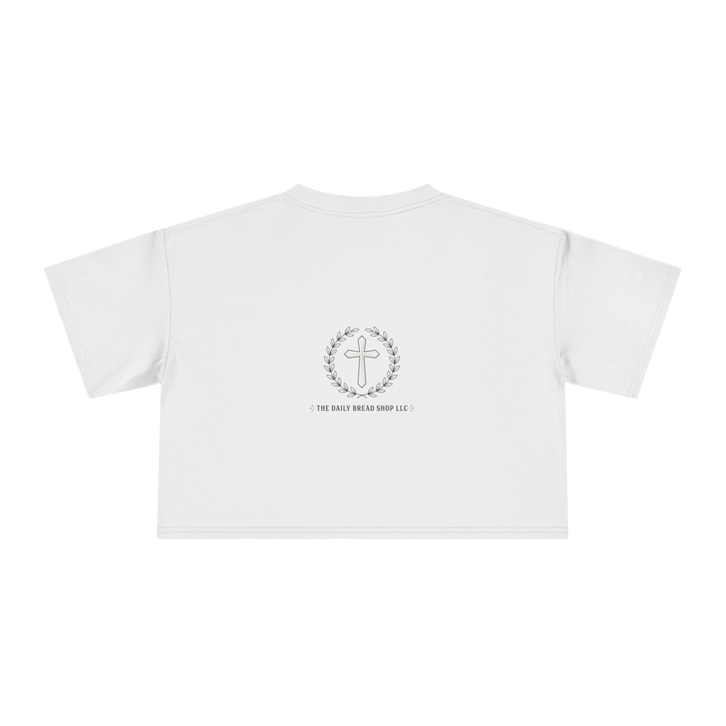 Loved Crop Tee — Christian Faith Message Women’s Cropped Shirt