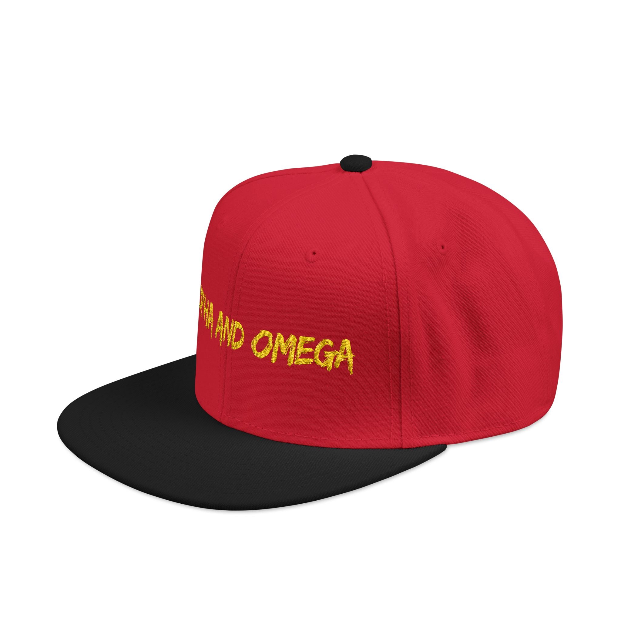Embroidered "Alpha and Omega" Snapback Hat - Streetwear Trucker Cap