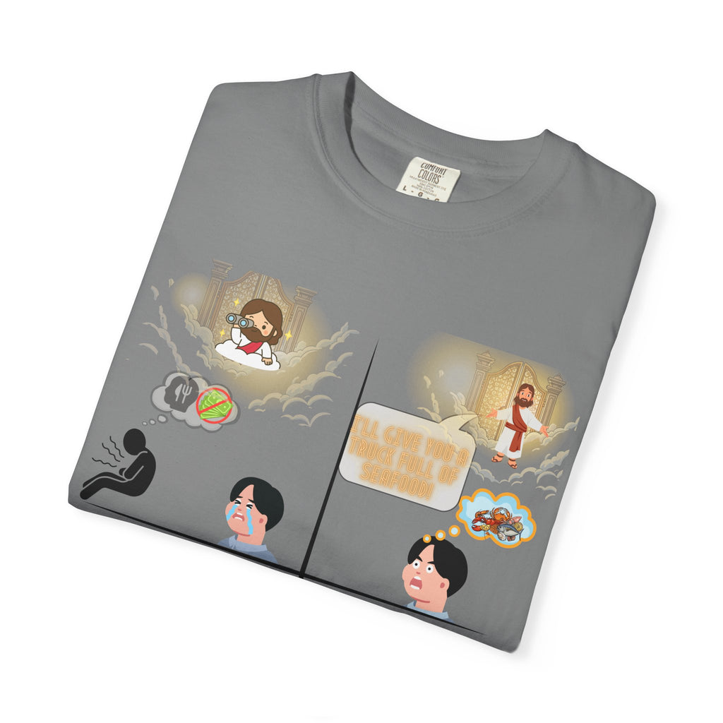 Graphic Panel T-Shirt — Cute Storyboard Illustrations "Make Room For Your Blessings"
