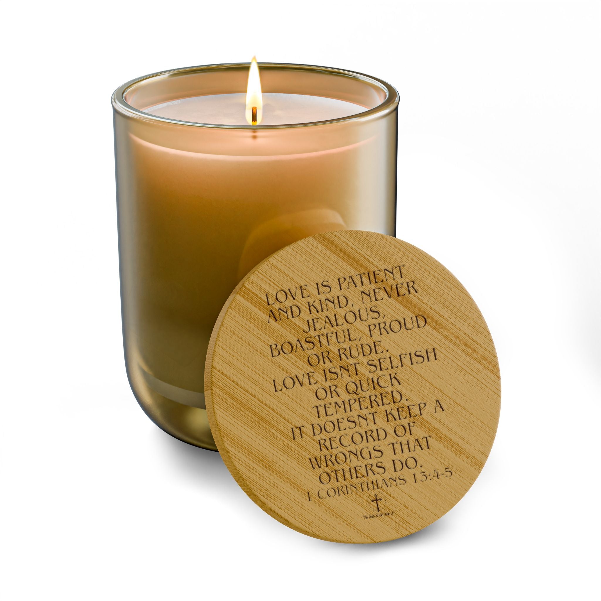 Engraved 14oz Scented Soy Candle – Natural Bamboo Lid, Aromatherapy Gift