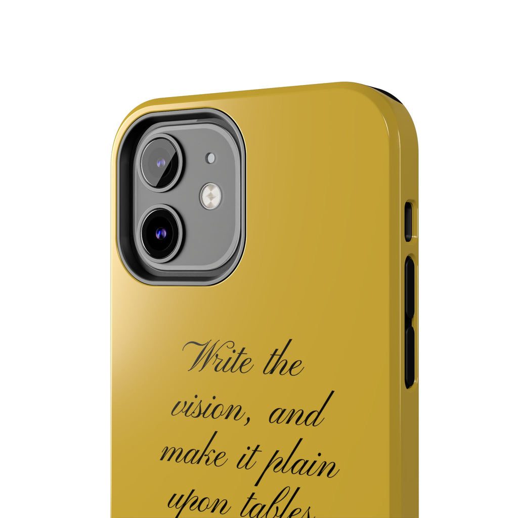 Habakkuk 2:2 Scriptural Tough Phone Case — "Write the vision" Christian Phone Cover