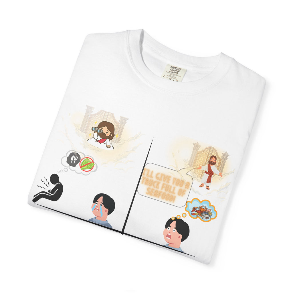 Graphic Panel T-Shirt — Cute Storyboard Illustrations "Make Room For Your Blessings"