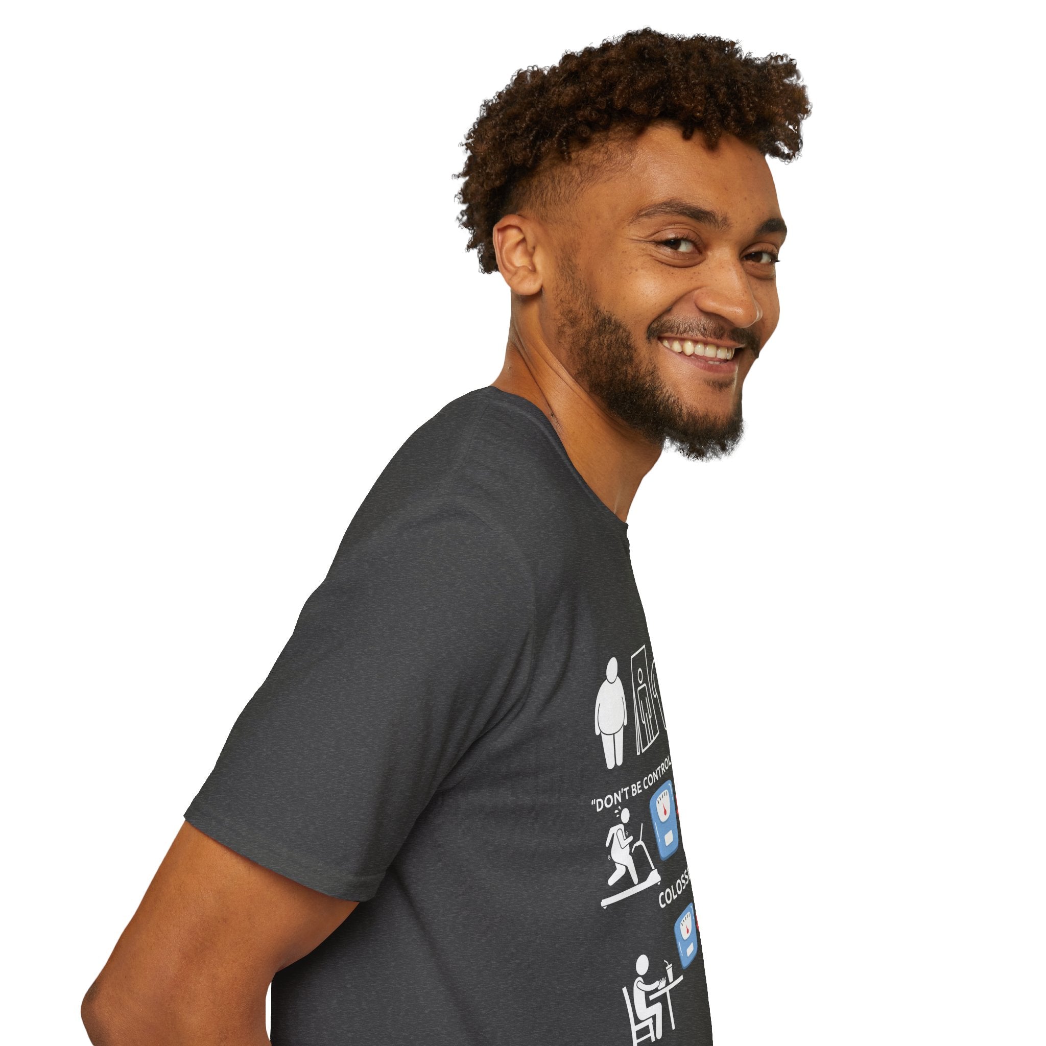 T-Shirt — “Don’t Be Controlled By Your Body” Christian Fitness Graphic