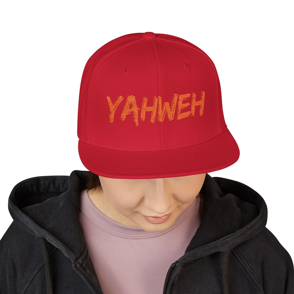 Embroidered "Yahweh" Snapback Hat - Streetwear Christian Cap