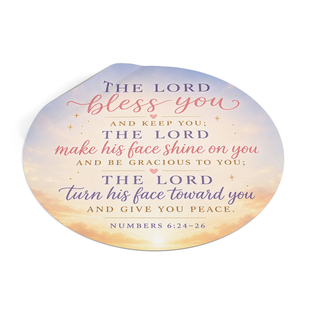 Bless You Vinyl Sticker — Numbers 6:24-26 Scripture Praise Sticker