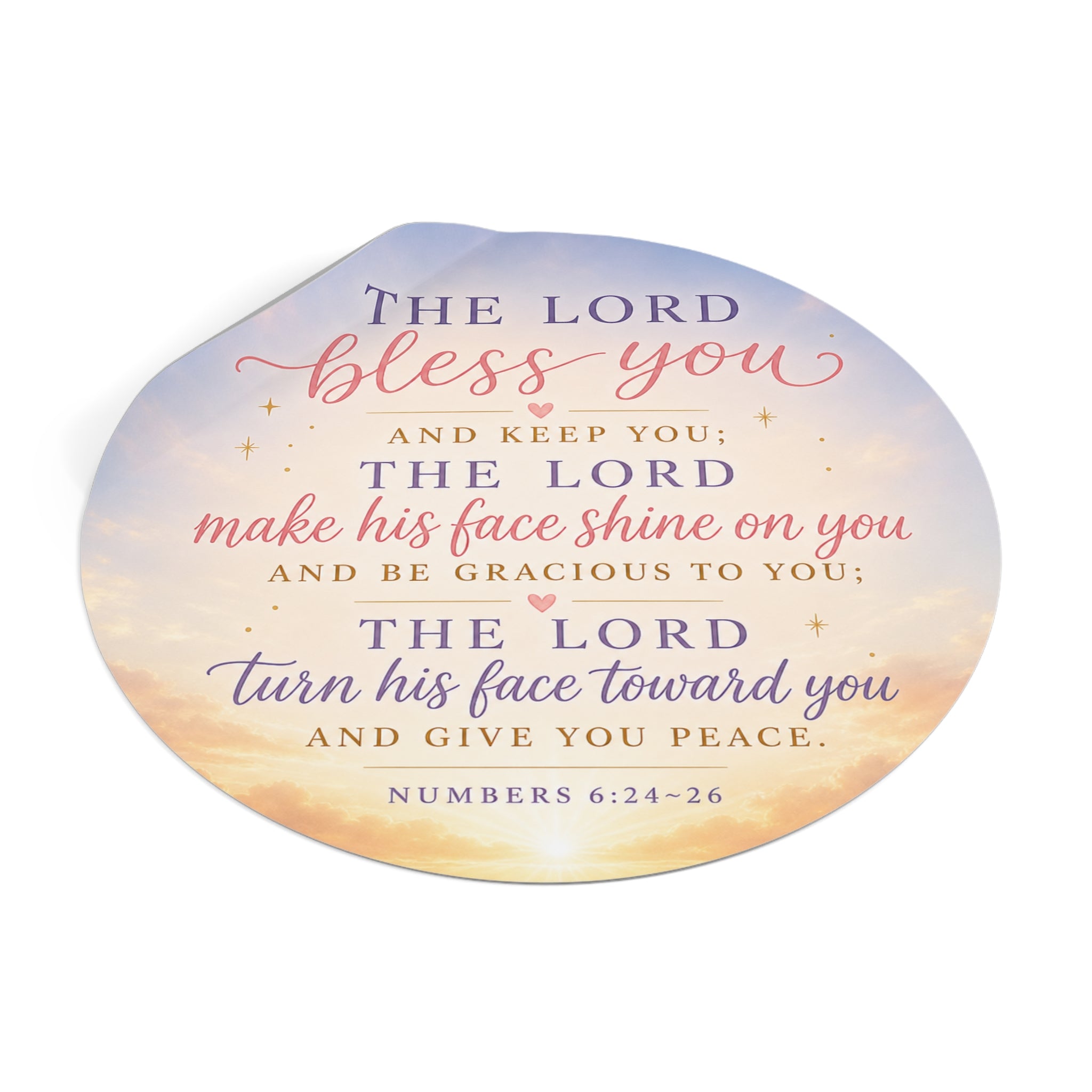 Bless You Vinyl Sticker — Numbers 6:24-26 Scripture Praise Sticker