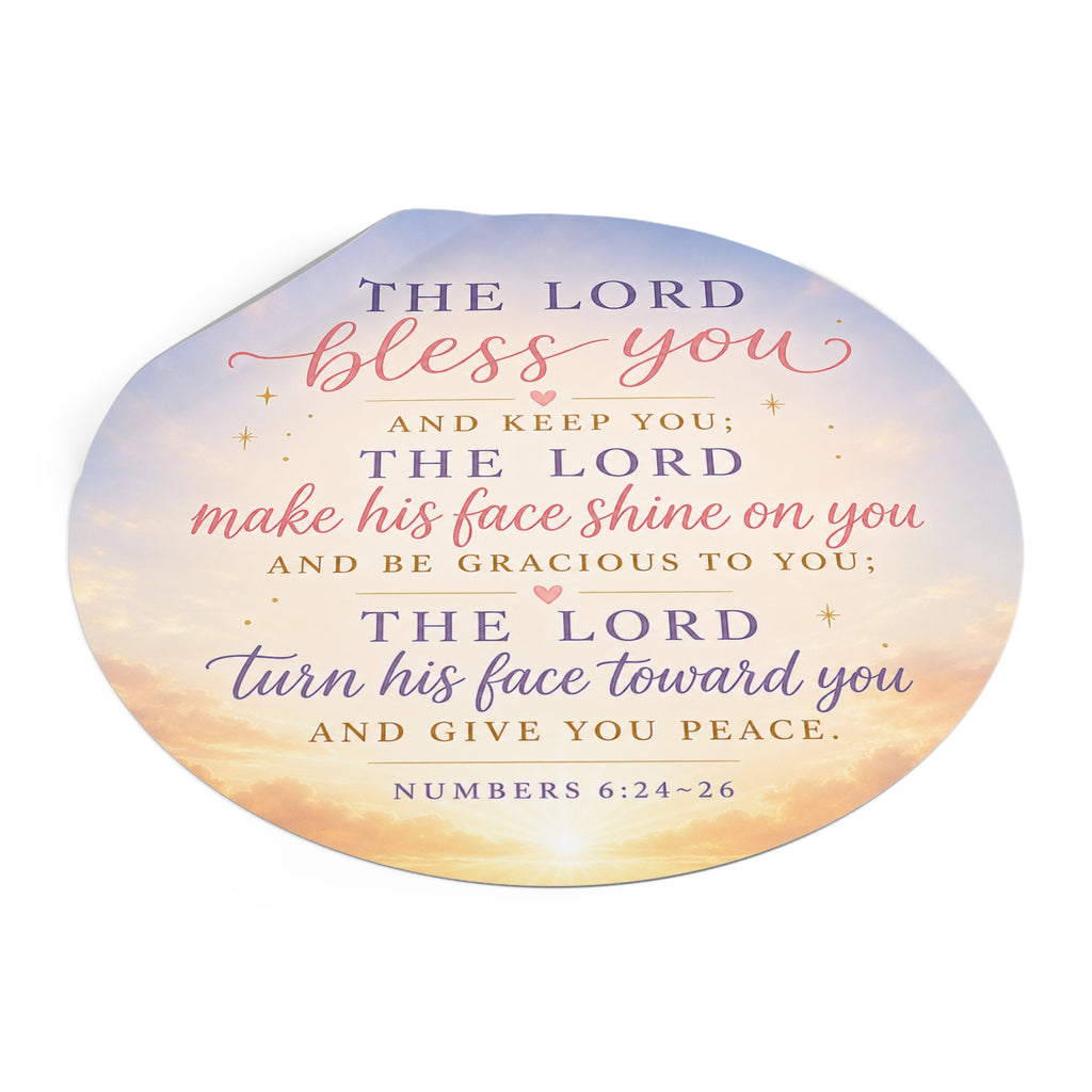 Bless You Vinyl Sticker — Numbers 6:24-26 Scripture Praise Sticker