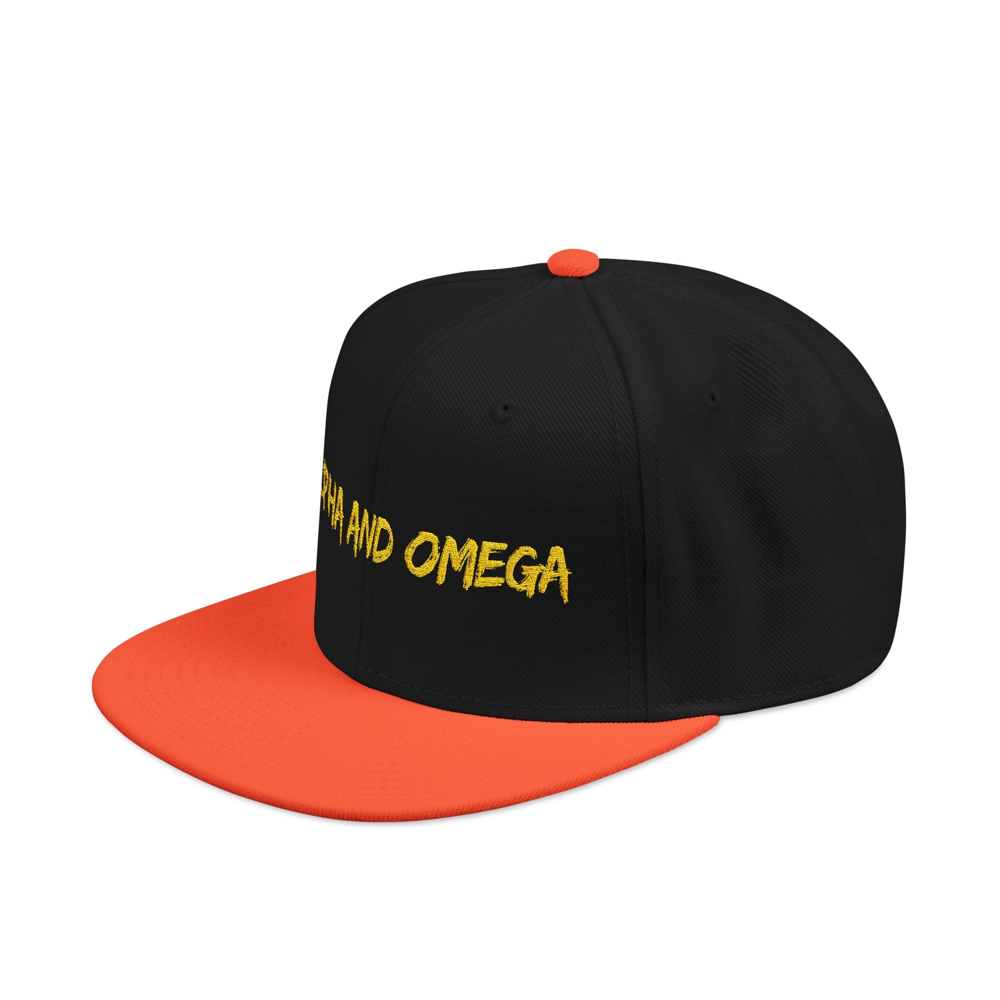 Embroidered "Alpha and Omega" Snapback Hat - Streetwear Trucker Cap