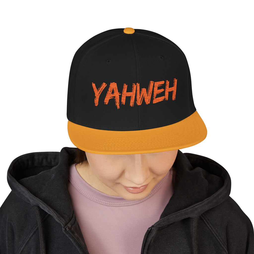 Embroidered "Yahweh" Snapback Hat - Streetwear Christian Cap