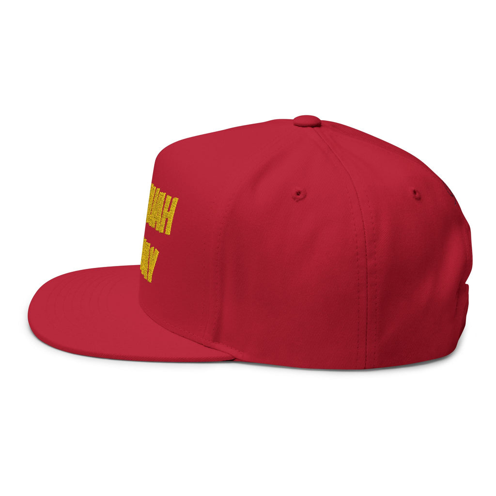 Hallelujah Anyway Flat Bill Cap — Embroidered Christian Snapback