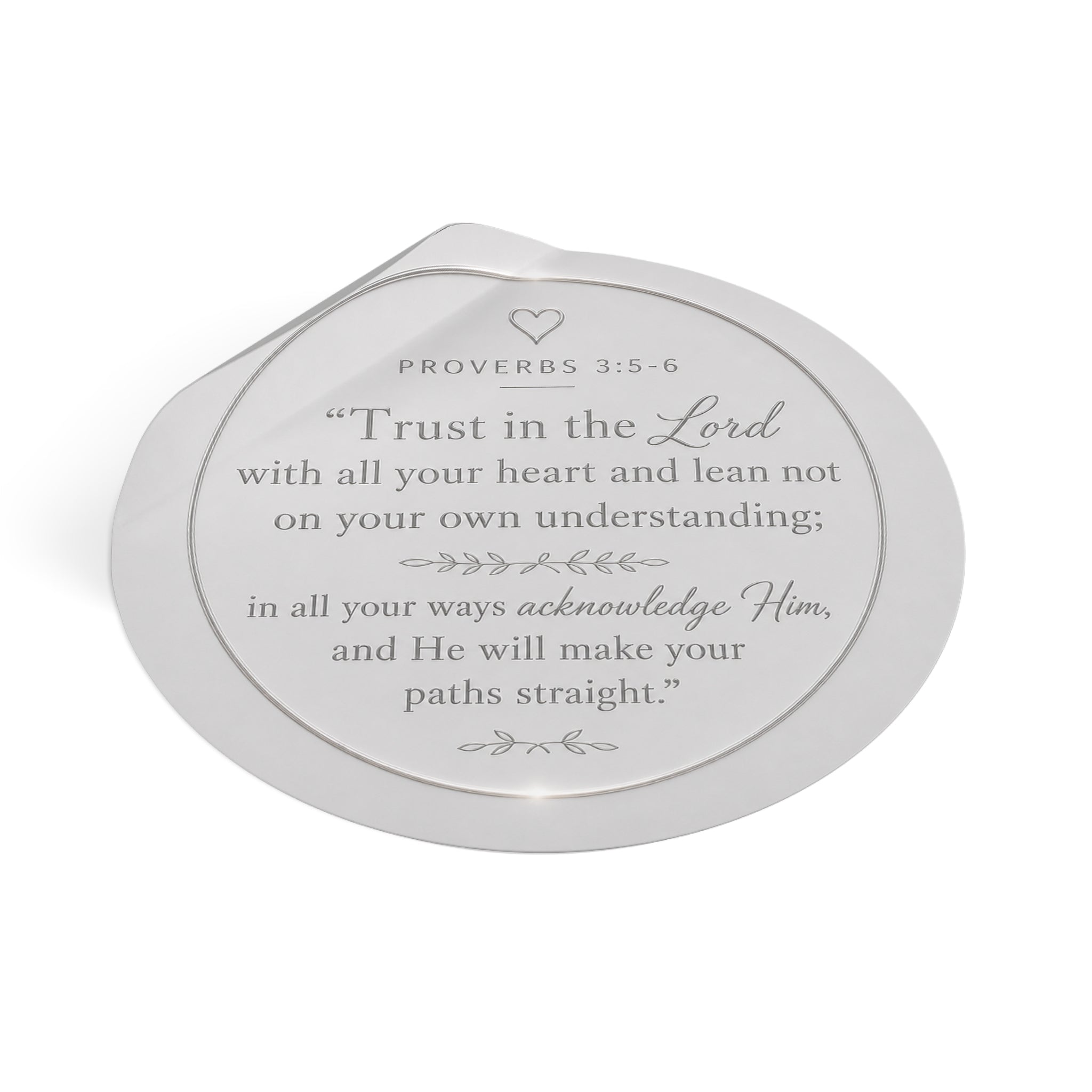 Proverbs 3:5-6 Round Vinyl Sticker — “Trust in the Lord” Inspirational Faith Decal