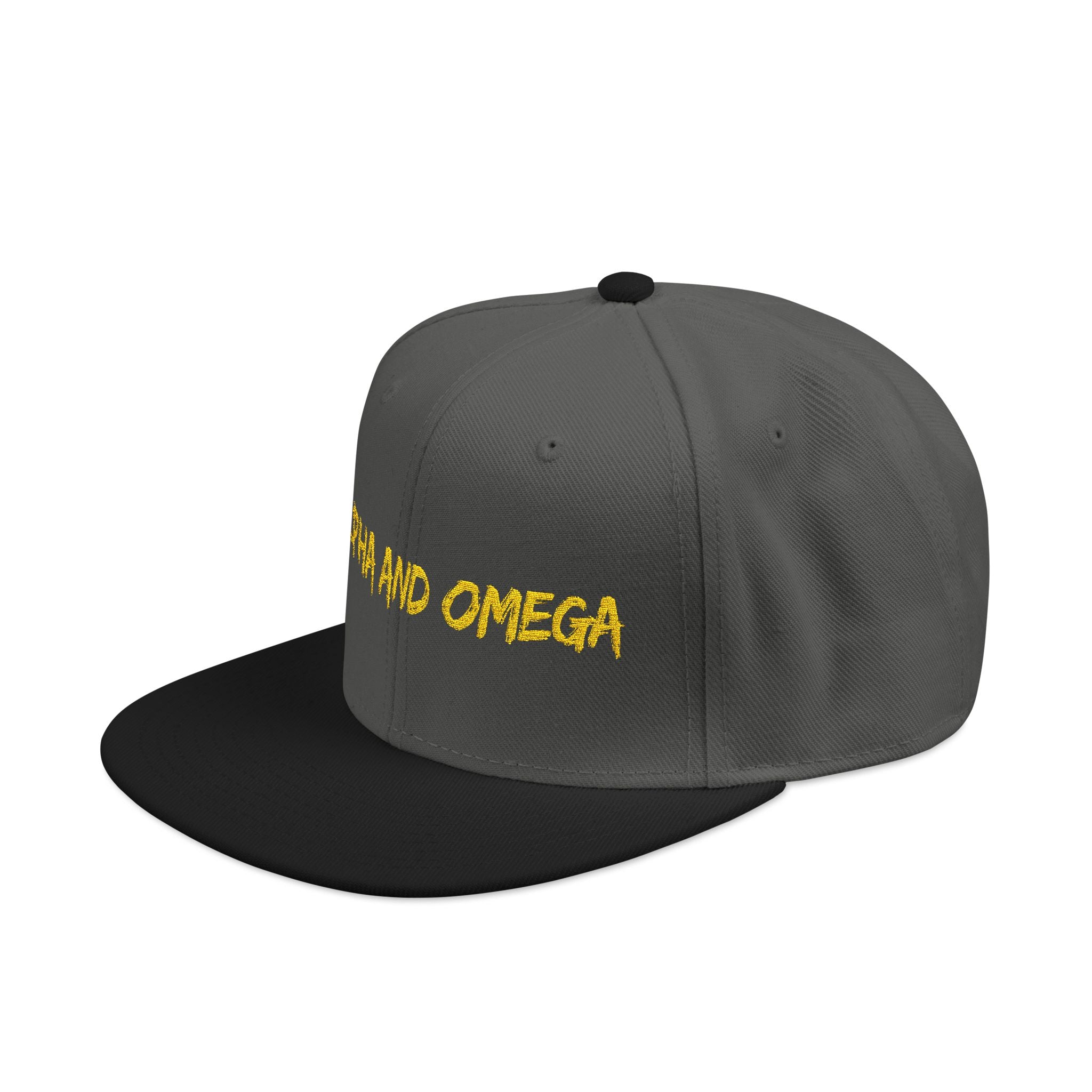 Embroidered "Alpha and Omega" Snapback Hat - Streetwear Trucker Cap