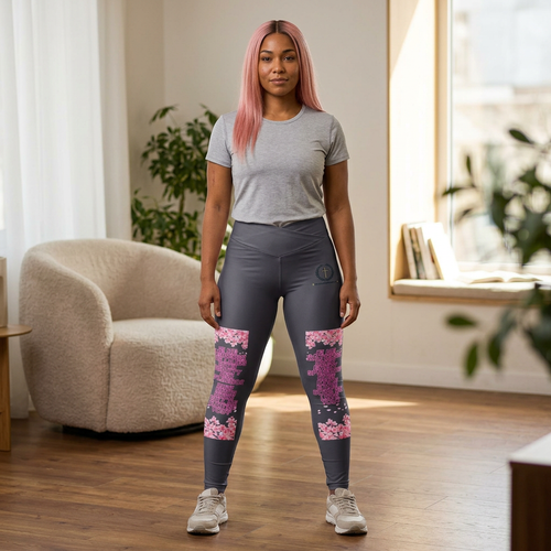 Christian Cross Leggings — "How much more" Faith Workout Tights