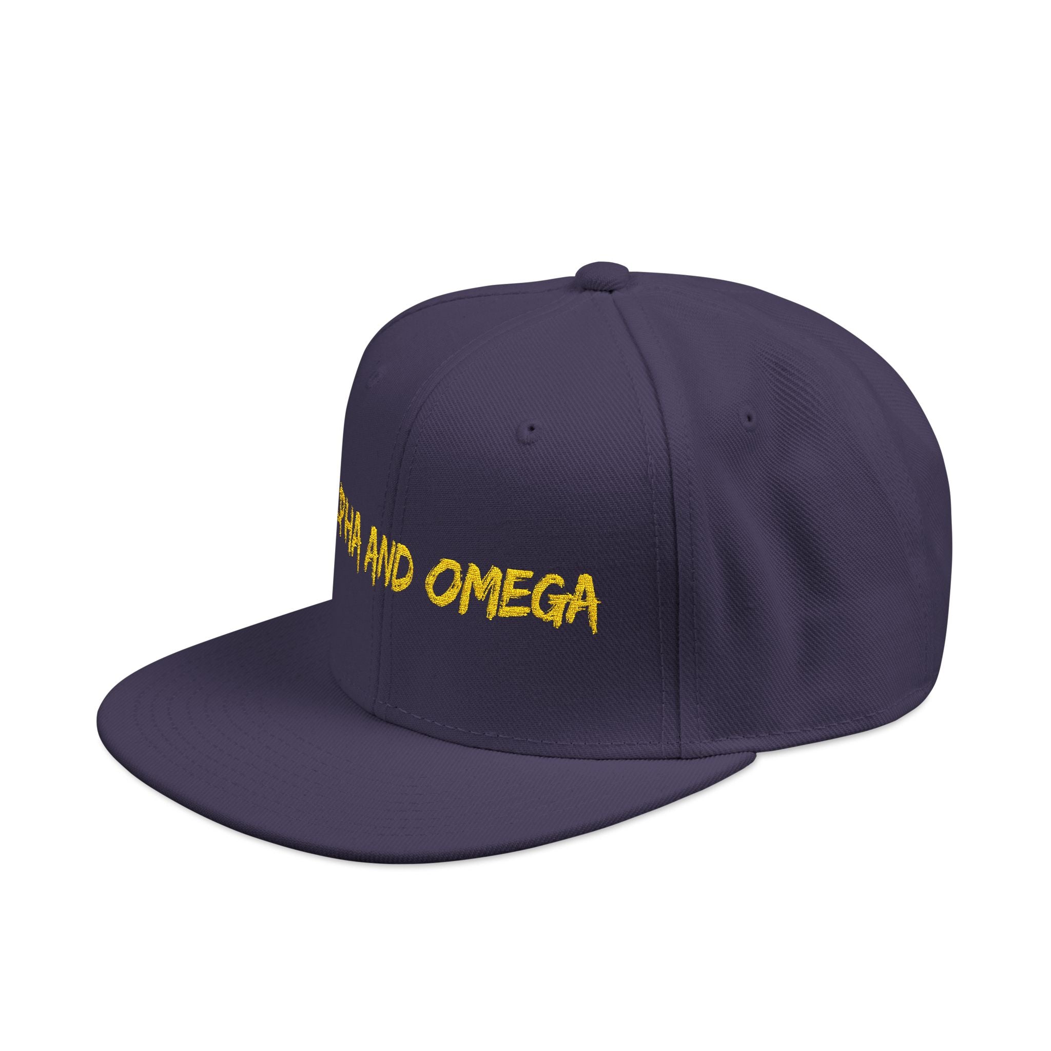 Embroidered "Alpha and Omega" Snapback Hat - Streetwear Trucker Cap