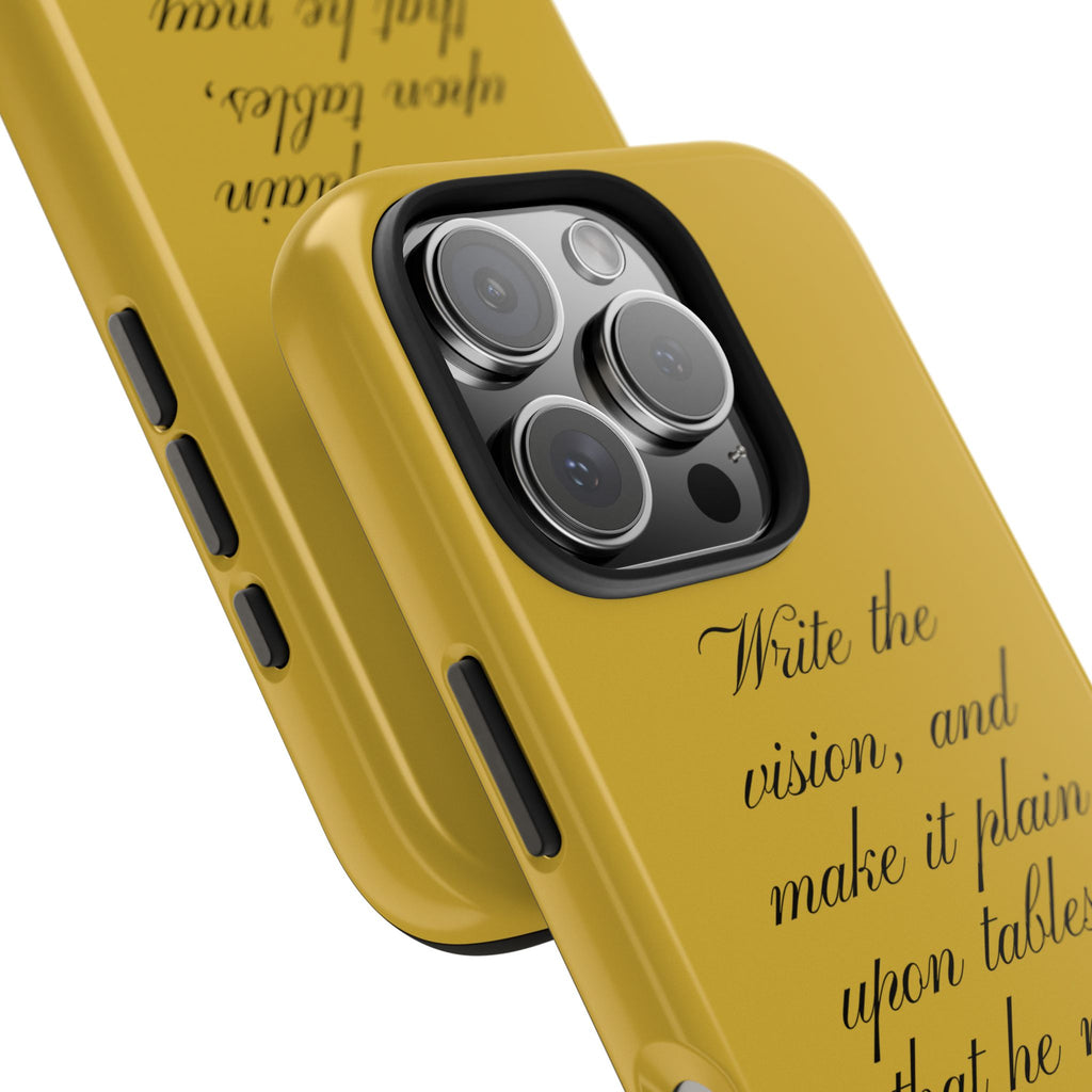 Habakkuk 2:2 Scriptural Tough Phone Case — "Write the vision" Christian Phone Cover