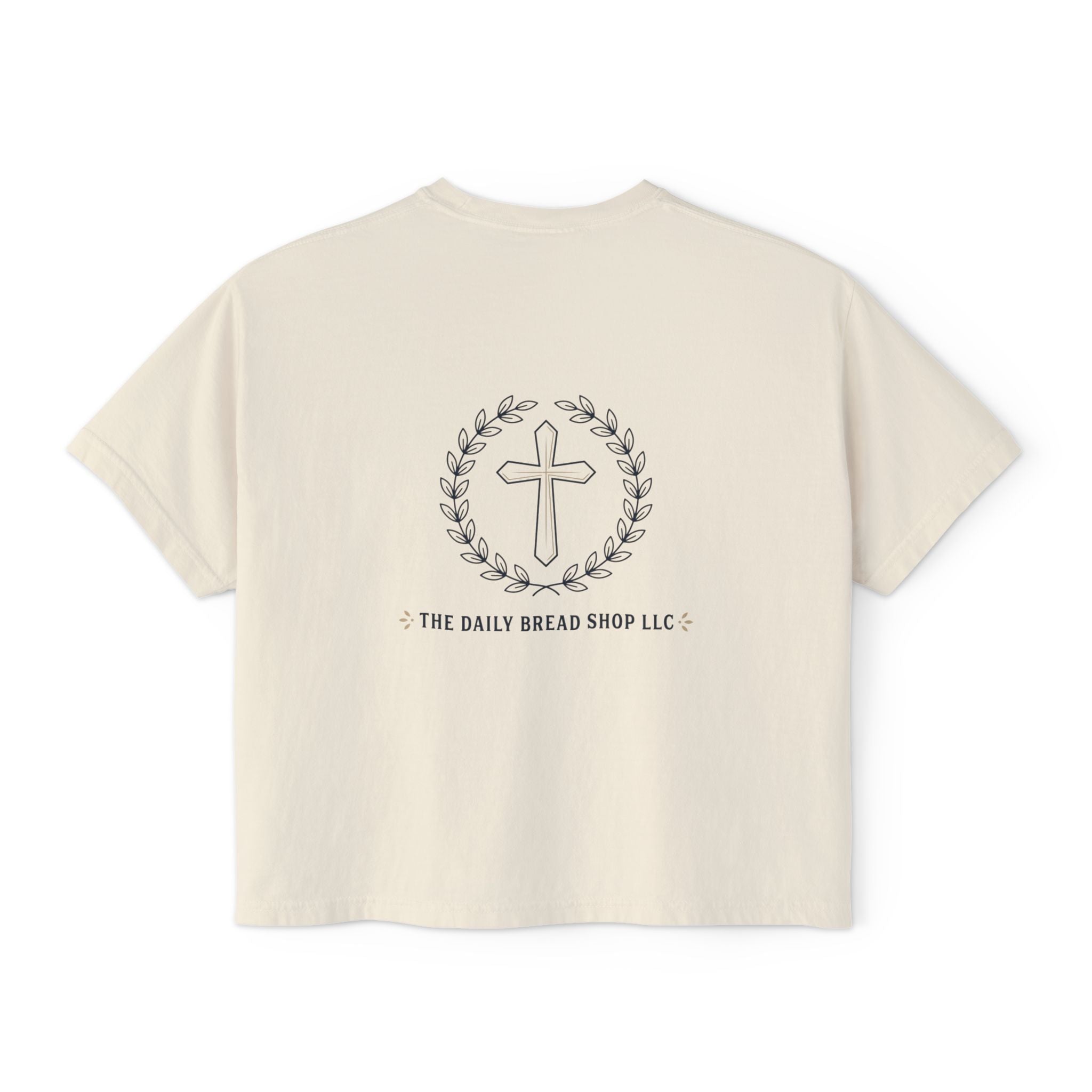 Christian Cross Boxy Tee — Write the Vision and Make It Plain KJV