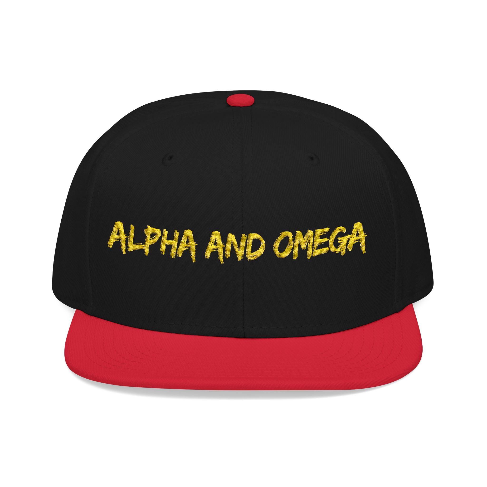Embroidered "Alpha and Omega" Snapback Hat - Streetwear Trucker Cap