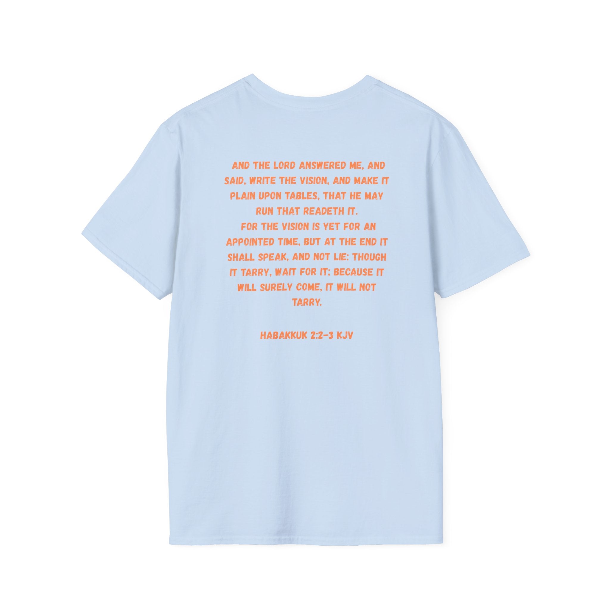 T-Shirt — Funny Biblical Ostrich Comic (Habakkuk 2:2-3)