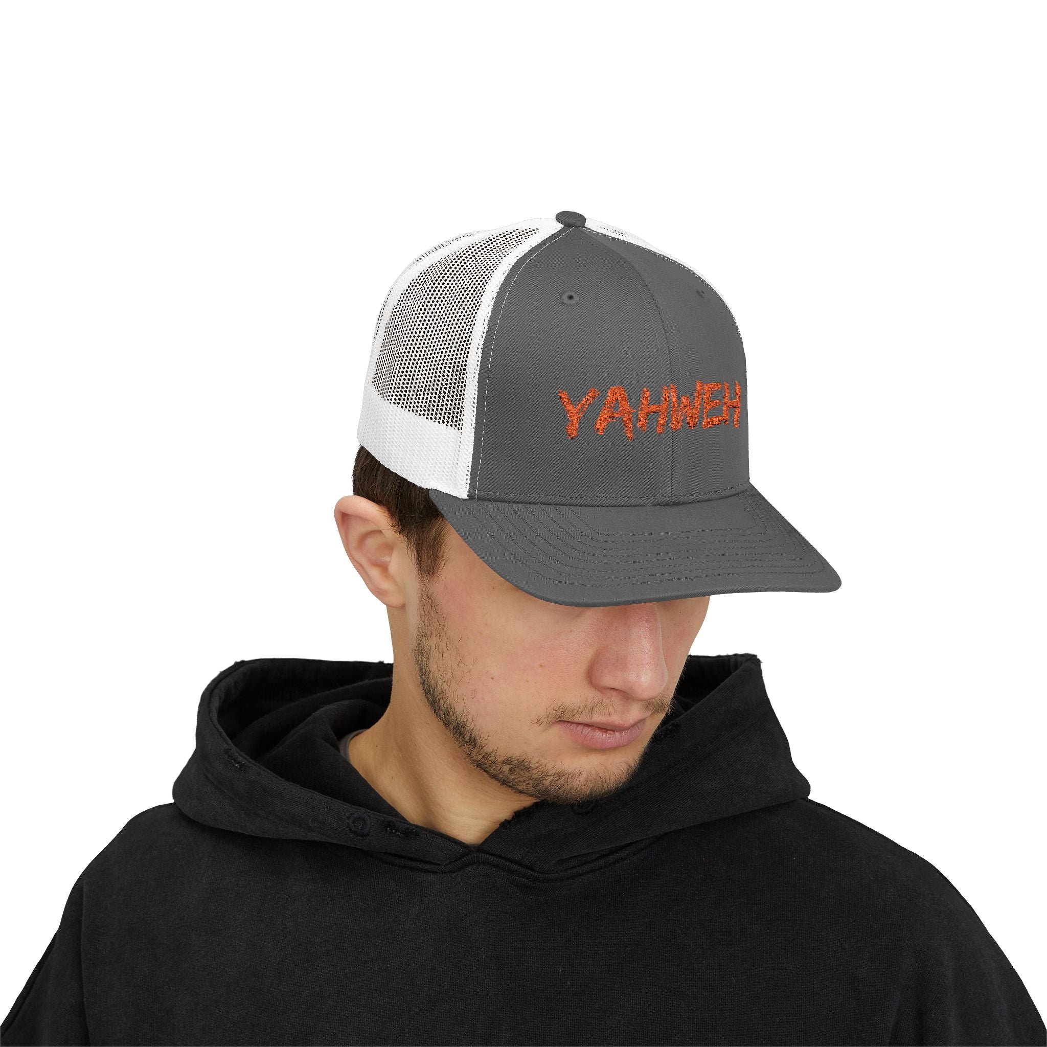 Yahweh Embroidered Trucker Cap (Mesh Back)
