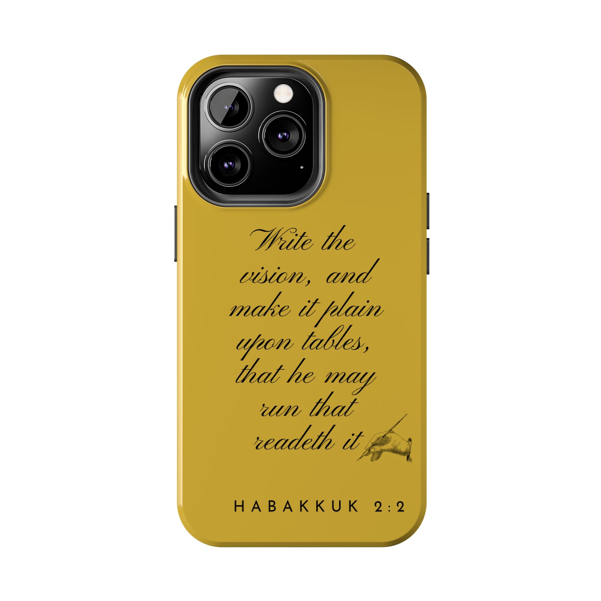 Habakkuk 2:2 Scriptural Tough Phone Case — "Write the vision" Christian Phone Cover