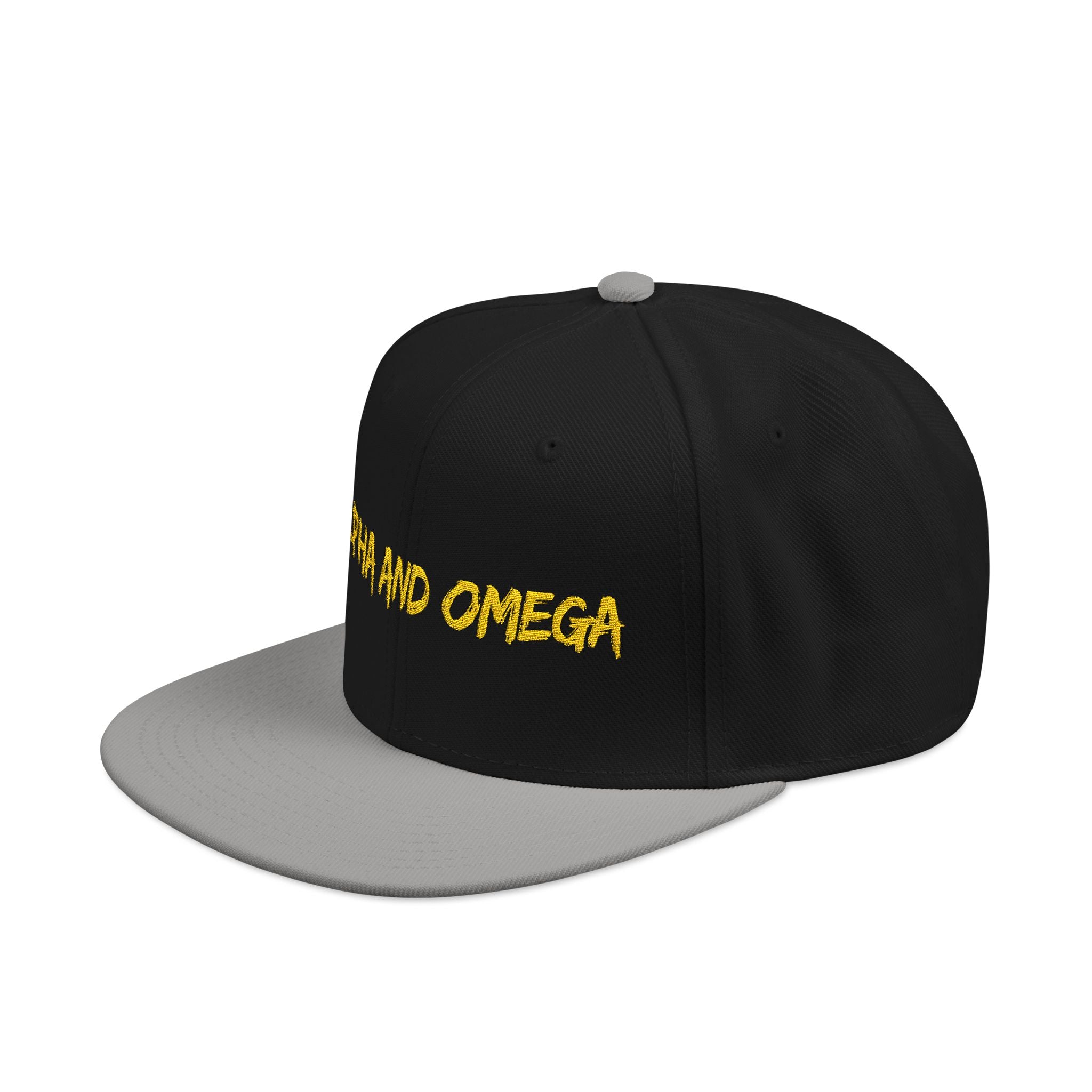Embroidered "Alpha and Omega" Snapback Hat - Streetwear Trucker Cap