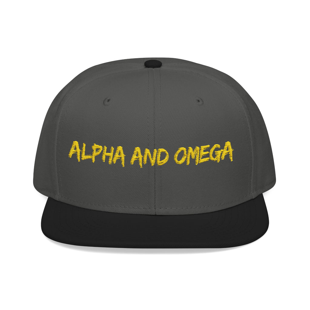 Embroidered "Alpha and Omega" Snapback Hat - Streetwear Trucker Cap