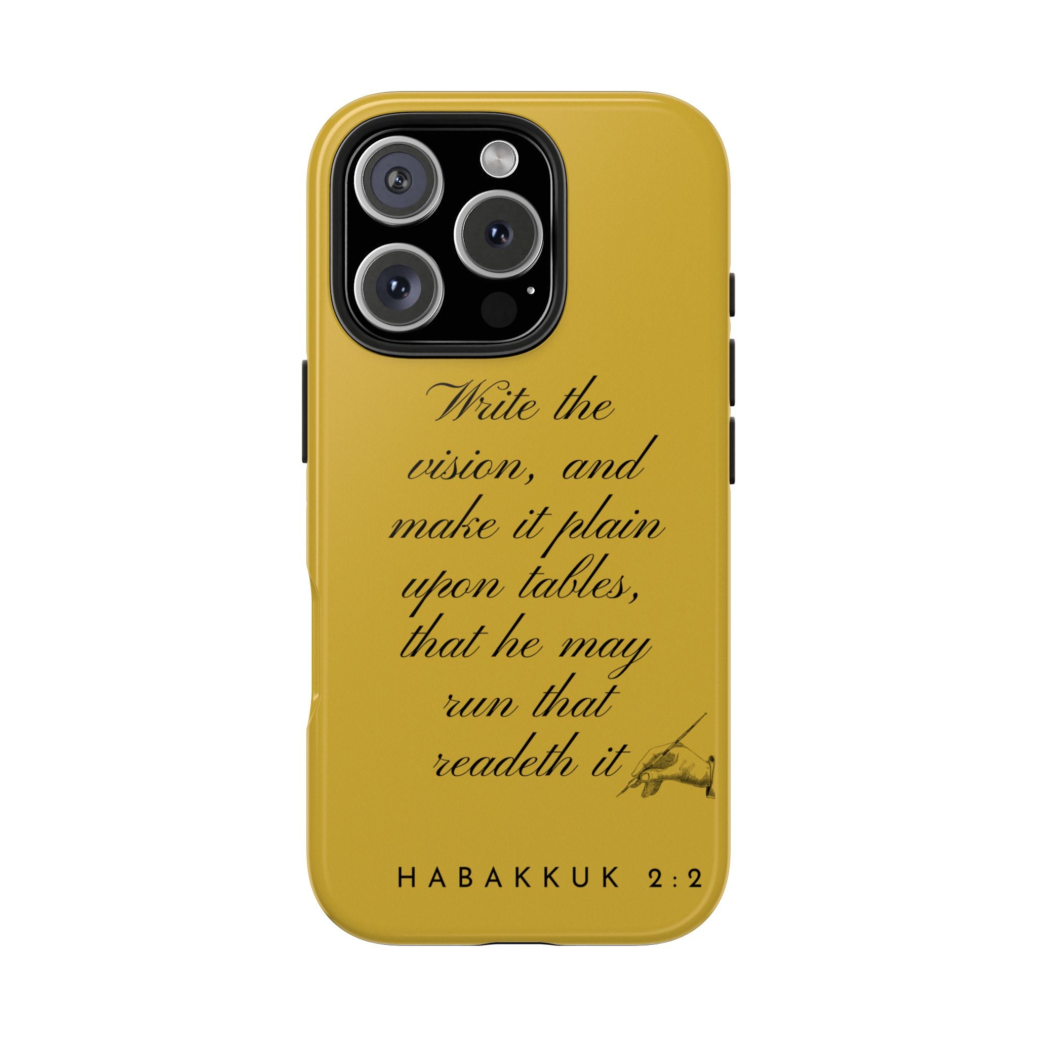Habakkuk 2:2 Scriptural Tough Phone Case — "Write the vision" Christian Phone Cover