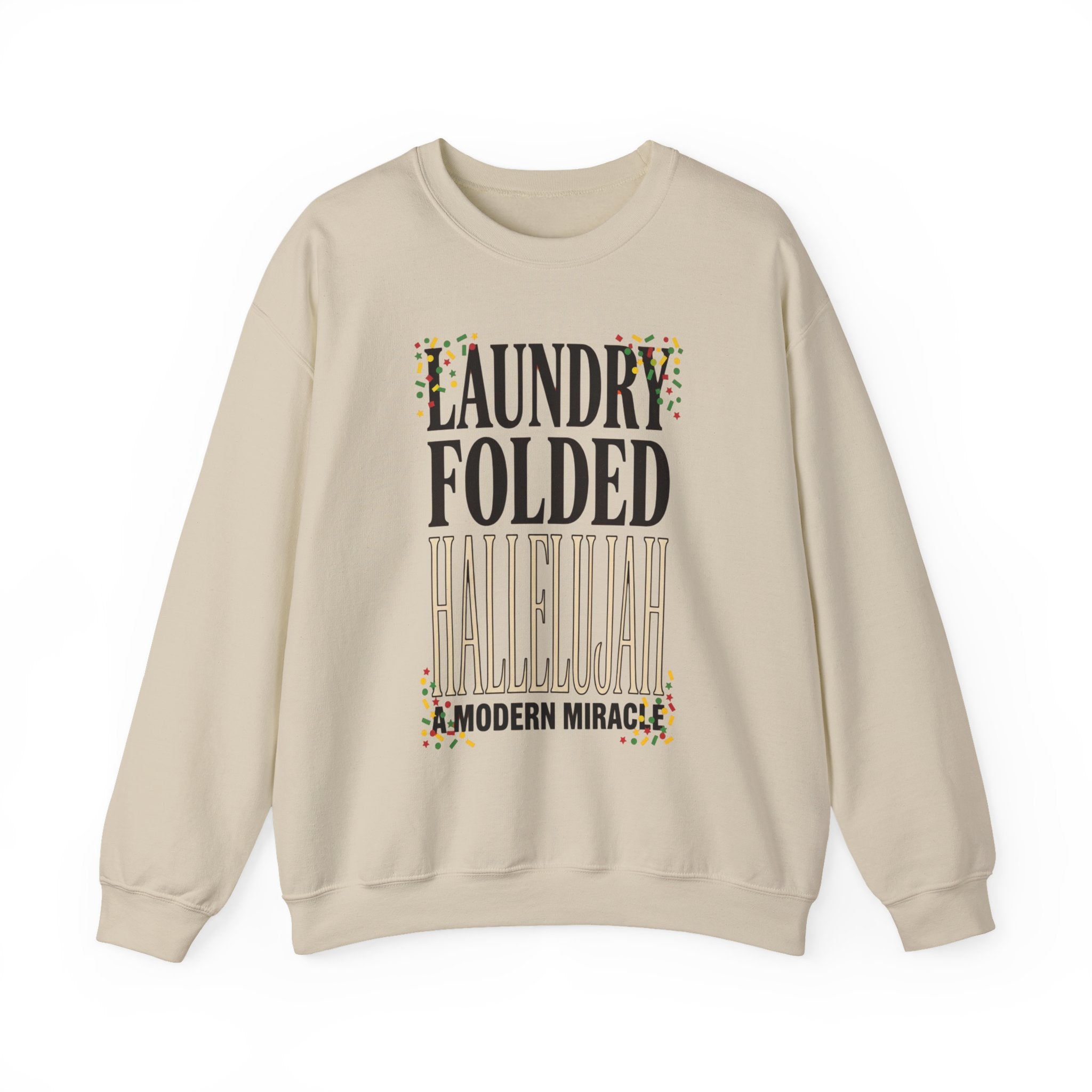 Laundry Folded Hallelujah Sweatshirt | Everything Hallelujah, Cozy Typography
