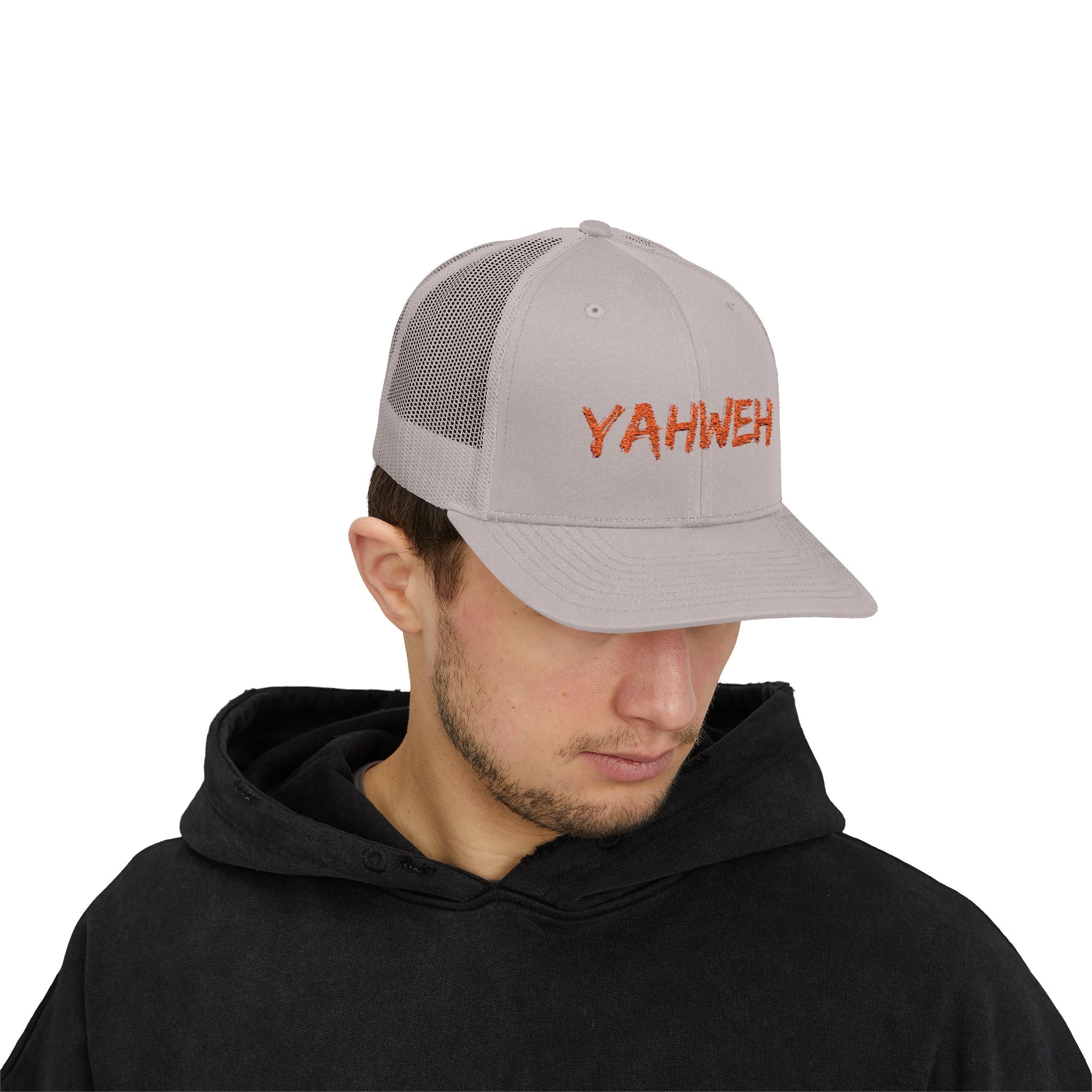 Yahweh Embroidered Trucker Cap (Mesh Back)