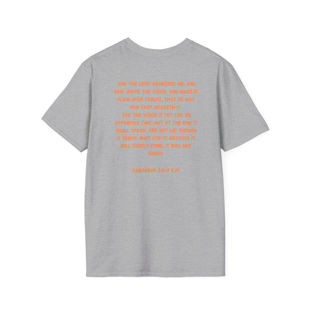 T-Shirt — Funny Biblical Ostrich Comic (Habakkuk 2:2-3)