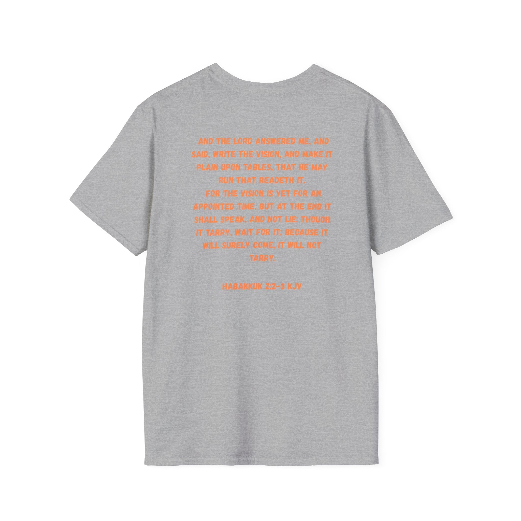 T-Shirt — Funny Biblical Ostrich Comic (Habakkuk 2:2-3)