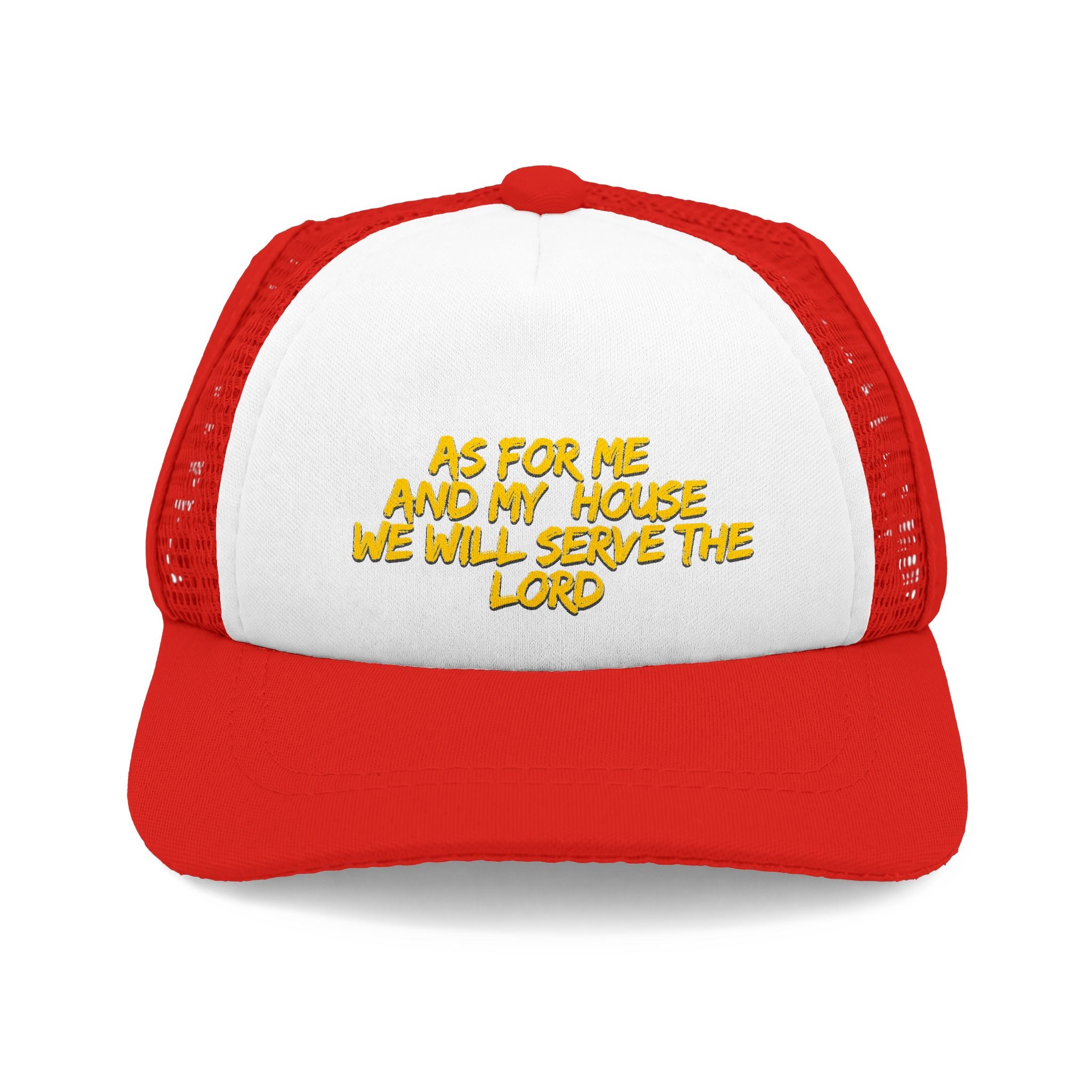 Pet Trucker Hat — "As For Me And My House We Will Serve The Lord" Faith Foam Cap