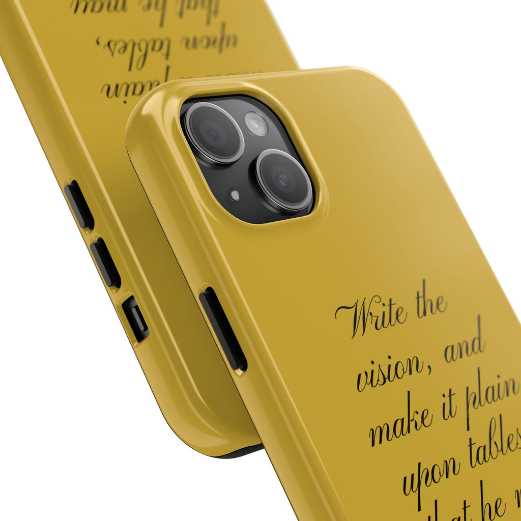 Habakkuk 2:2 Scriptural Tough Phone Case — "Write the vision" Christian Phone Cover
