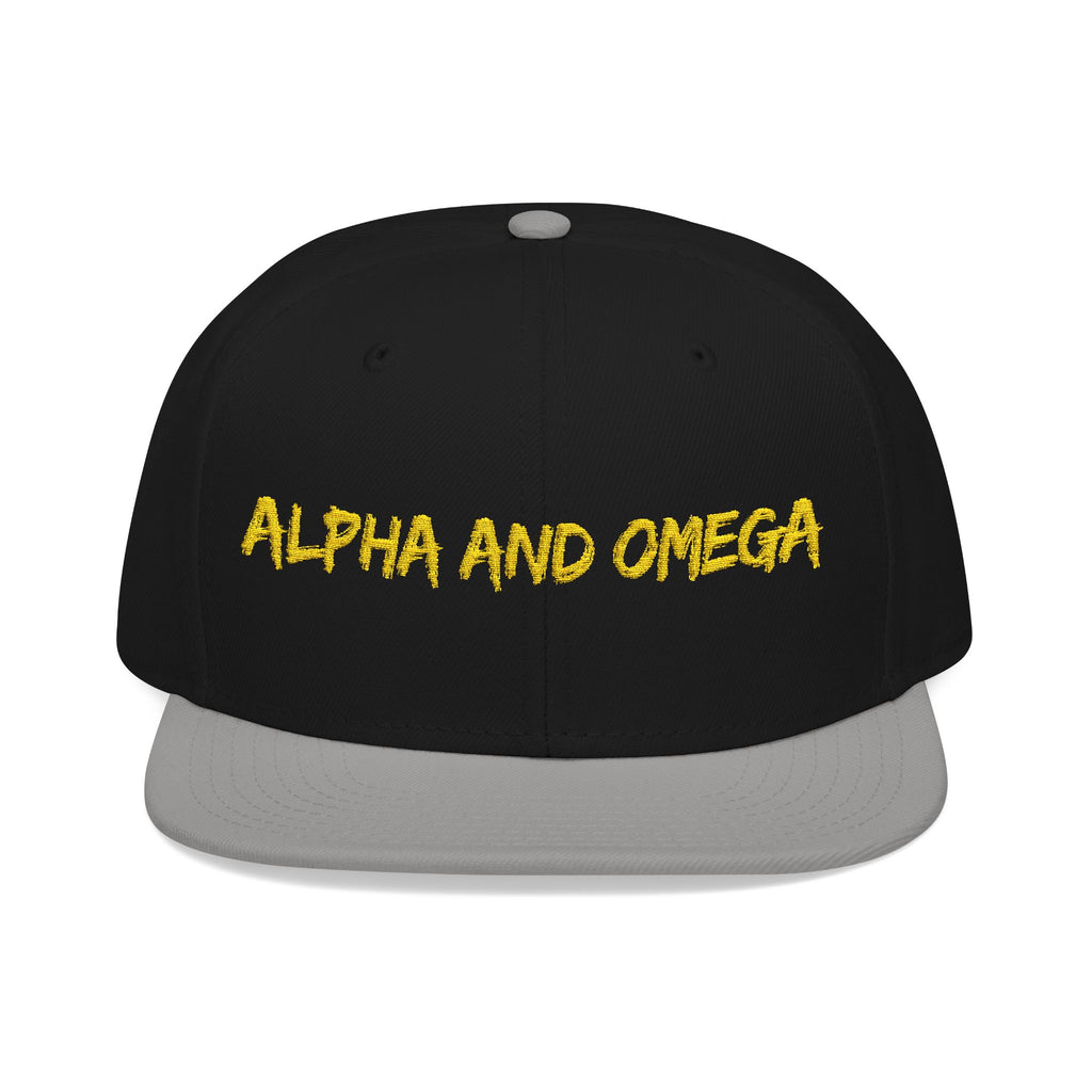 Embroidered "Alpha and Omega" Snapback Hat - Streetwear Trucker Cap