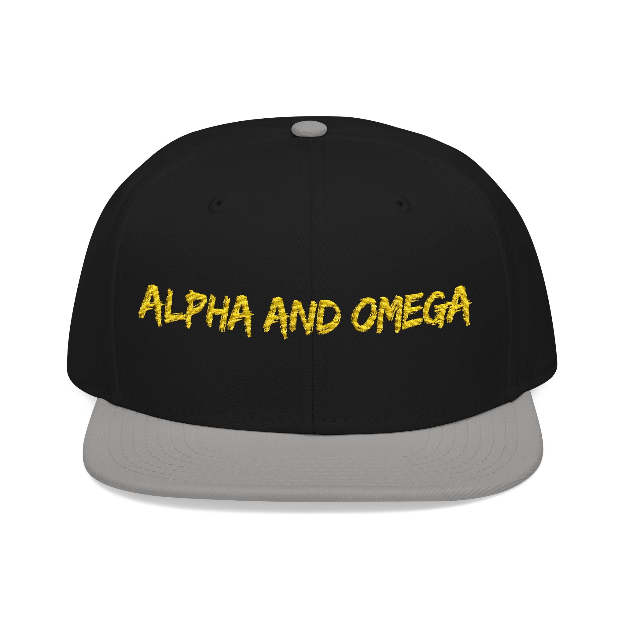 Embroidered "Alpha and Omega" Snapback Hat - Streetwear Trucker Cap