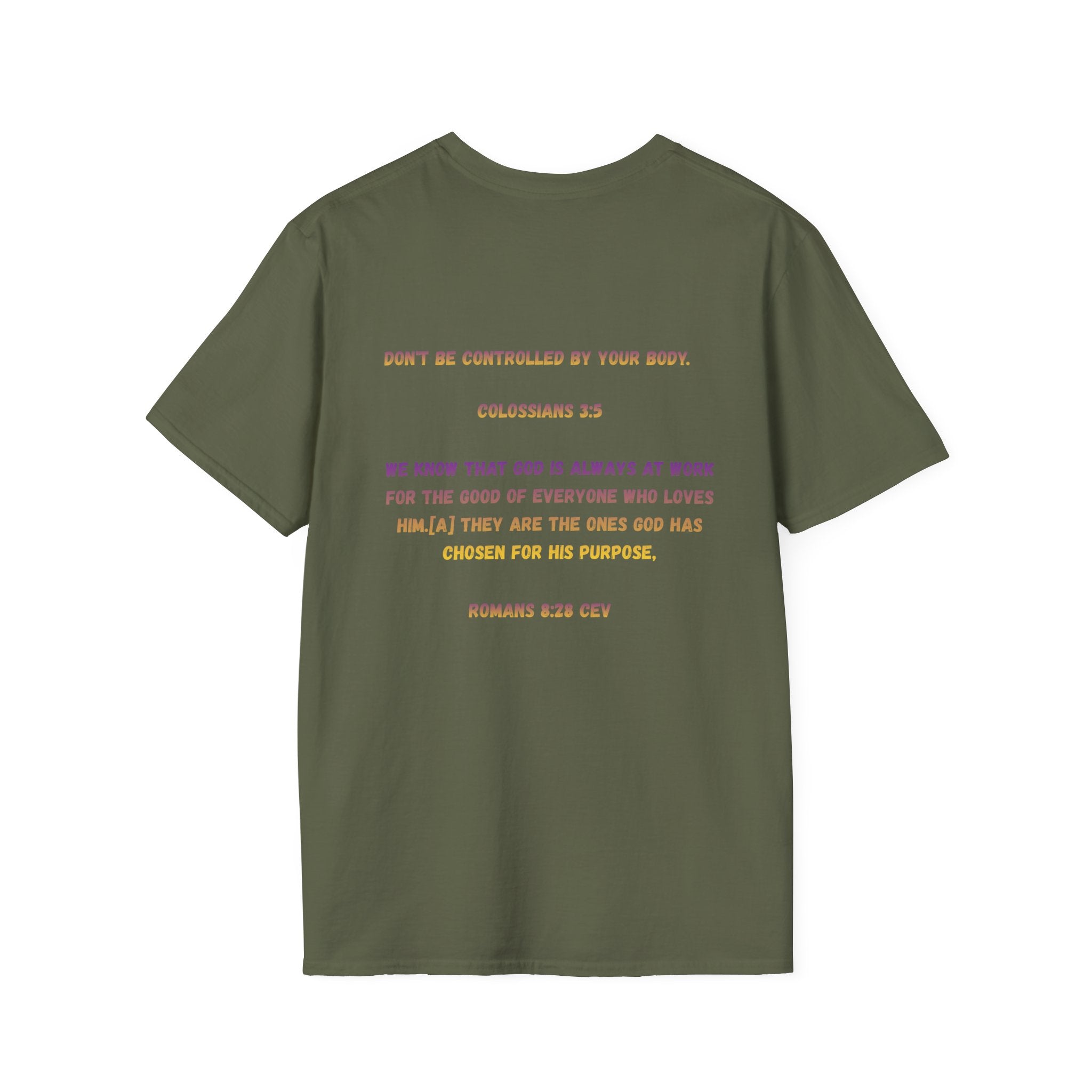 Christian Inspirational T-Shirt — Colossians 3:5 Faith Message