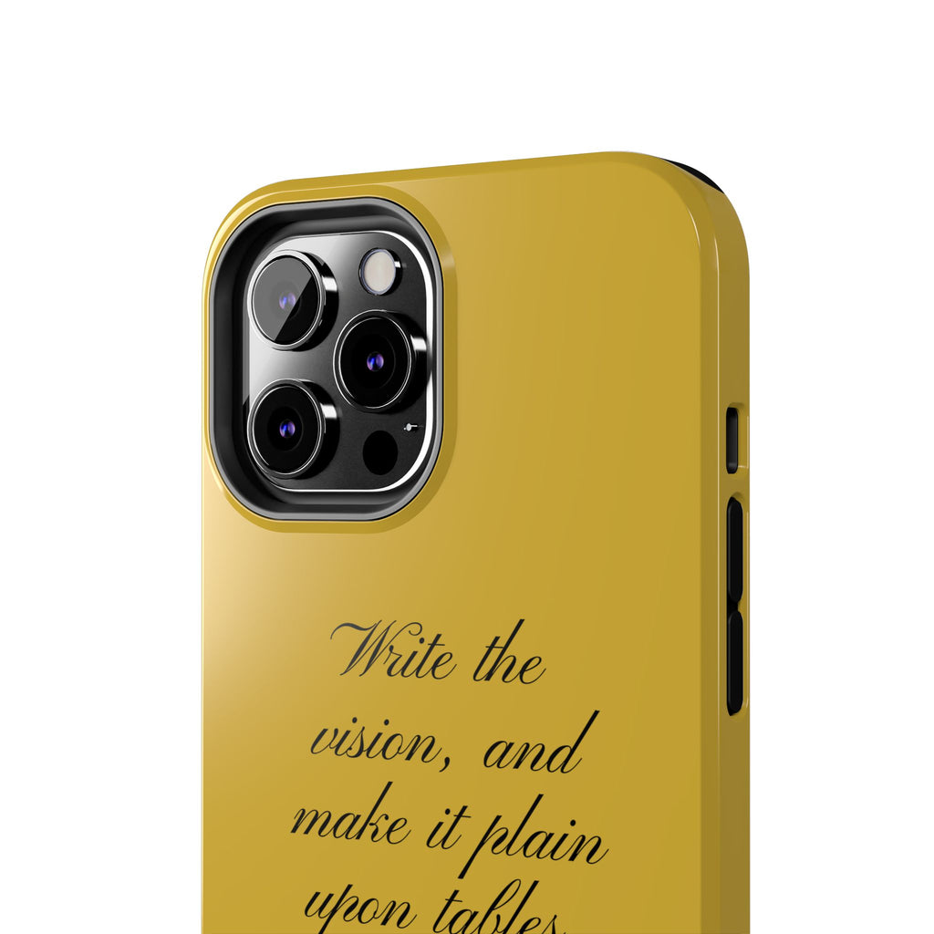 Habakkuk 2:2 Scriptural Tough Phone Case — "Write the vision" Christian Phone Cover