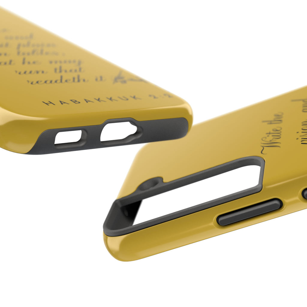 Habakkuk 2:2 Scriptural Tough Phone Case — "Write the vision" Christian Phone Cover