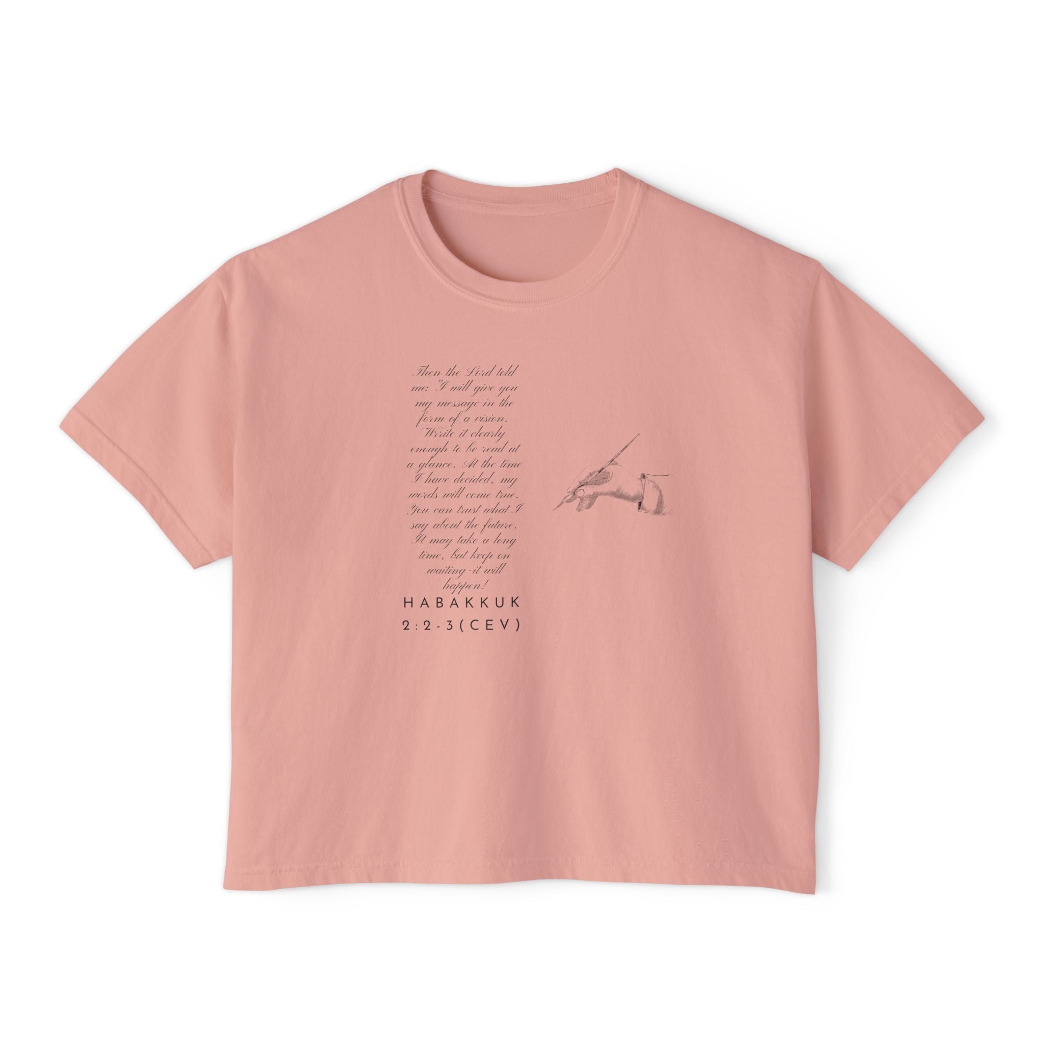 Women's Boxy Tee — Write the Vision and Make it Plain (CEV)