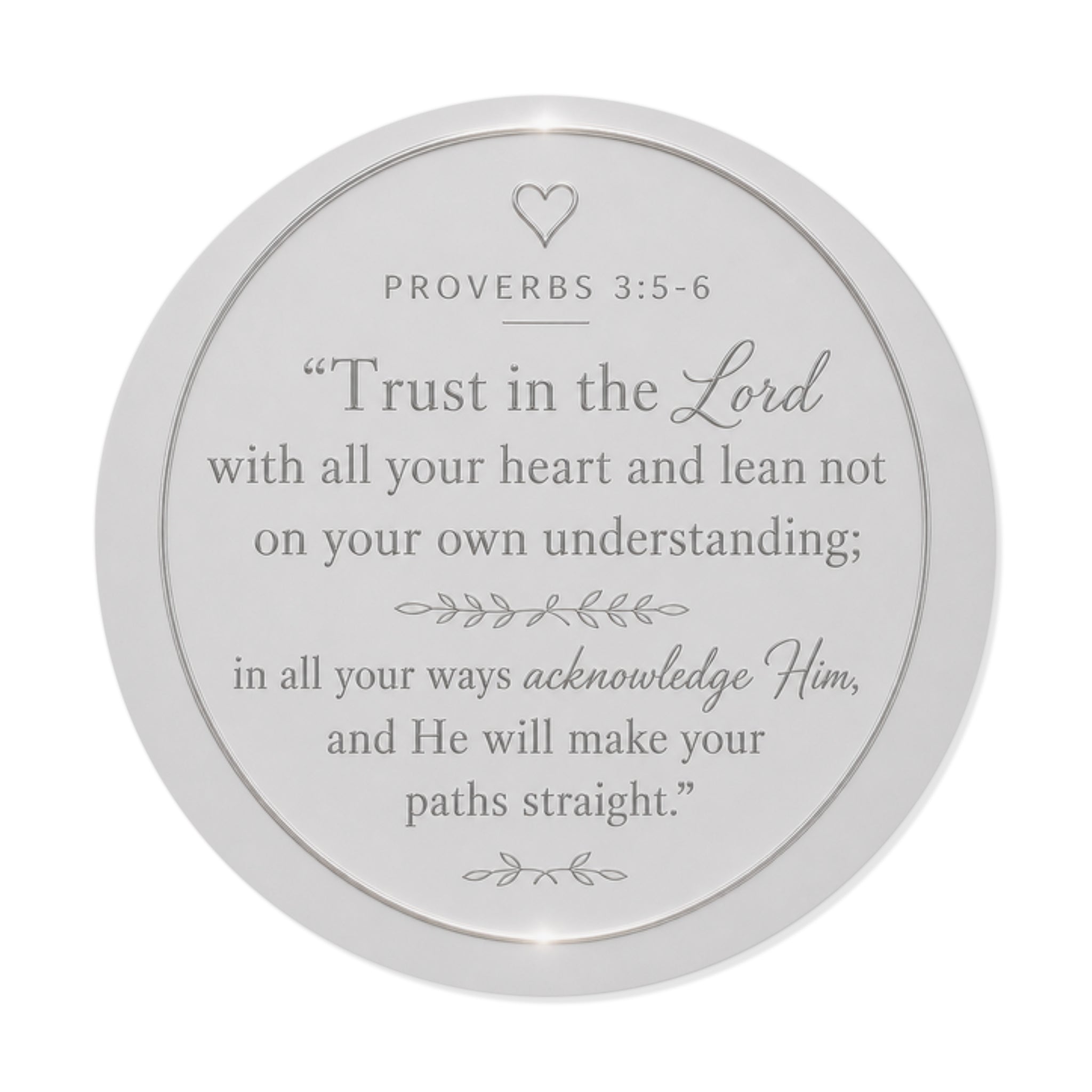 Proverbs 3:5-6 Round Vinyl Sticker — “Trust in the Lord” Inspirational Faith Decal