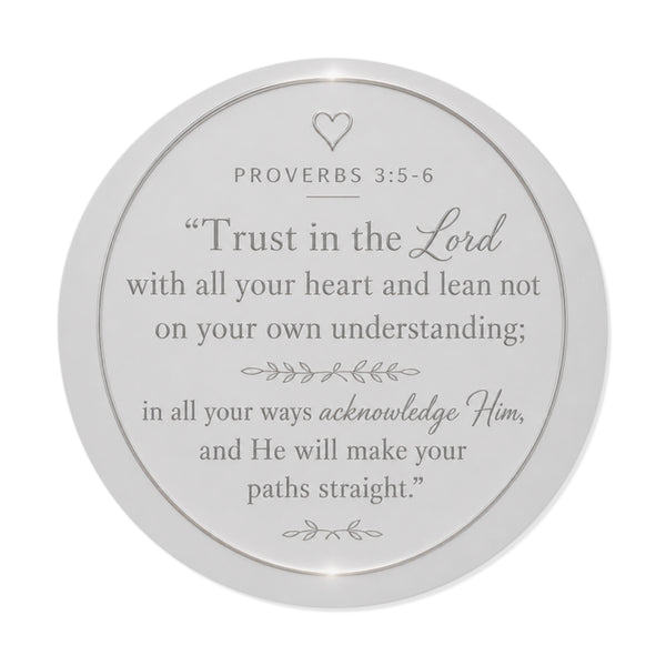 Proverbs 3:5-6 Round Vinyl Sticker — “Trust in the Lord” Inspirational Faith Decal