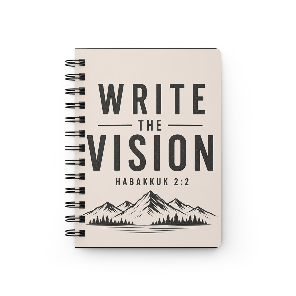Spiral Journal — "Write the Vision" & Proverbs 3:5 Inspirational Notebook