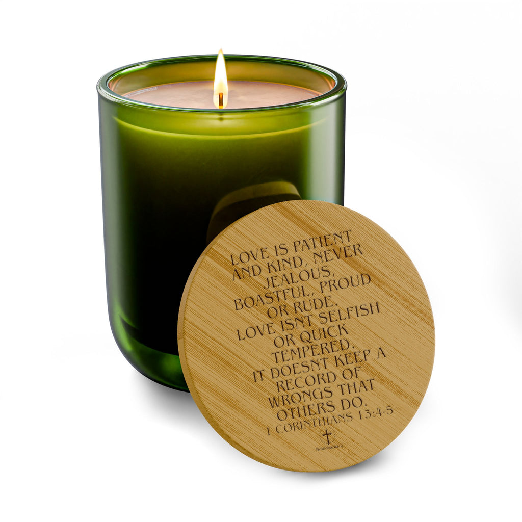 Engraved 14oz Scented Soy Candle – Natural Bamboo Lid, Aromatherapy Gift