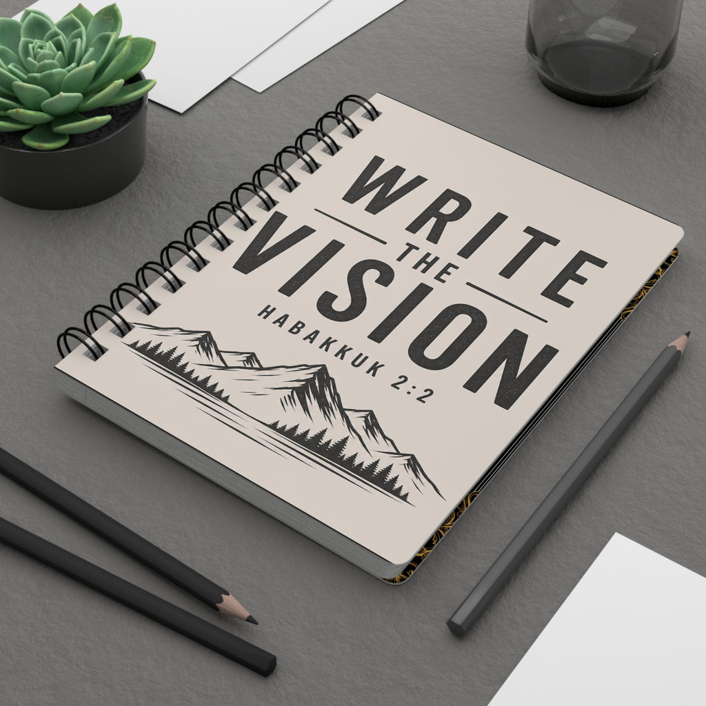 Spiral Journal — "Write the Vision" & Proverbs 3:5 Inspirational Notebook