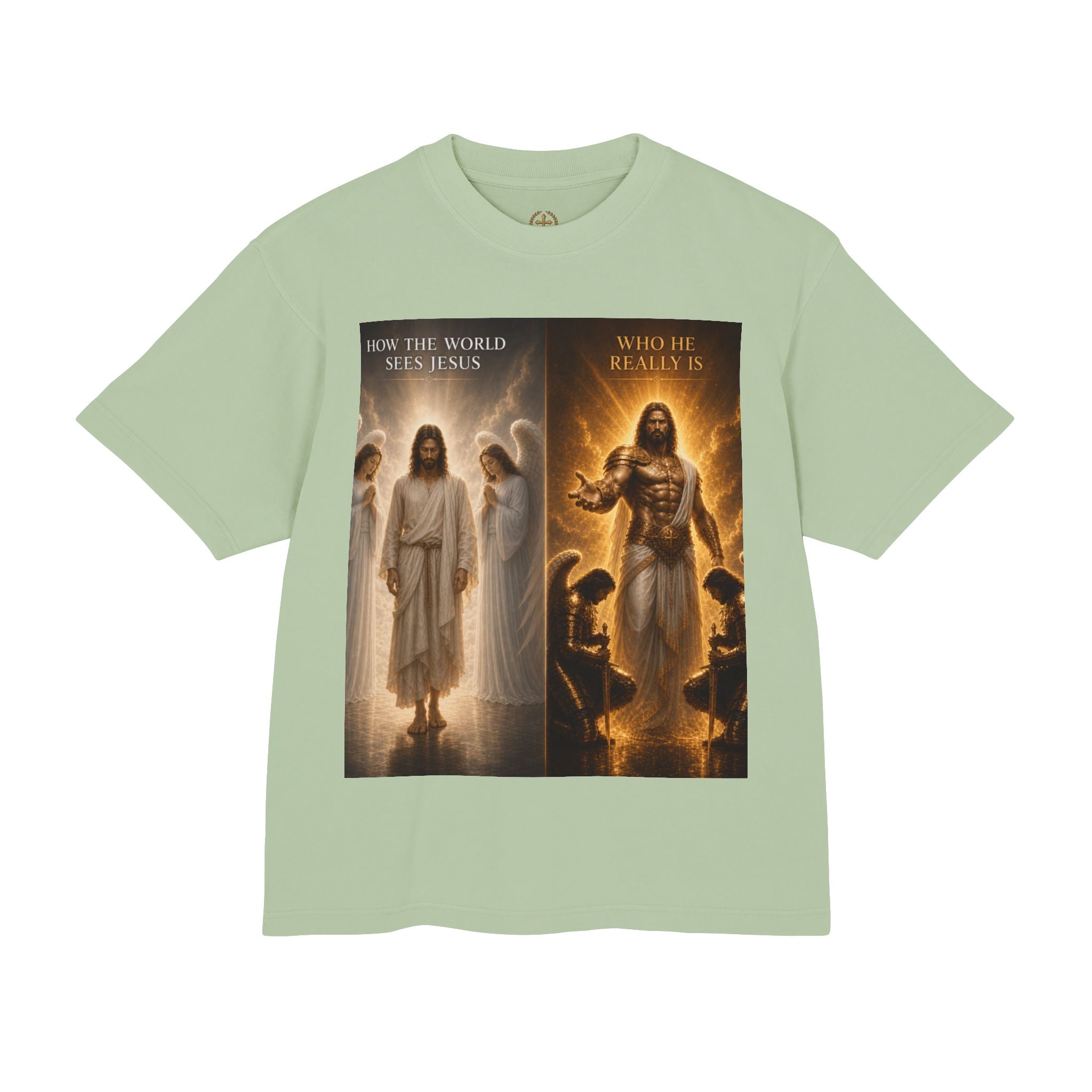 Faith Contrast T‑Shirt — "How the World Sees vs Who He Really Is" Inspirational Tee